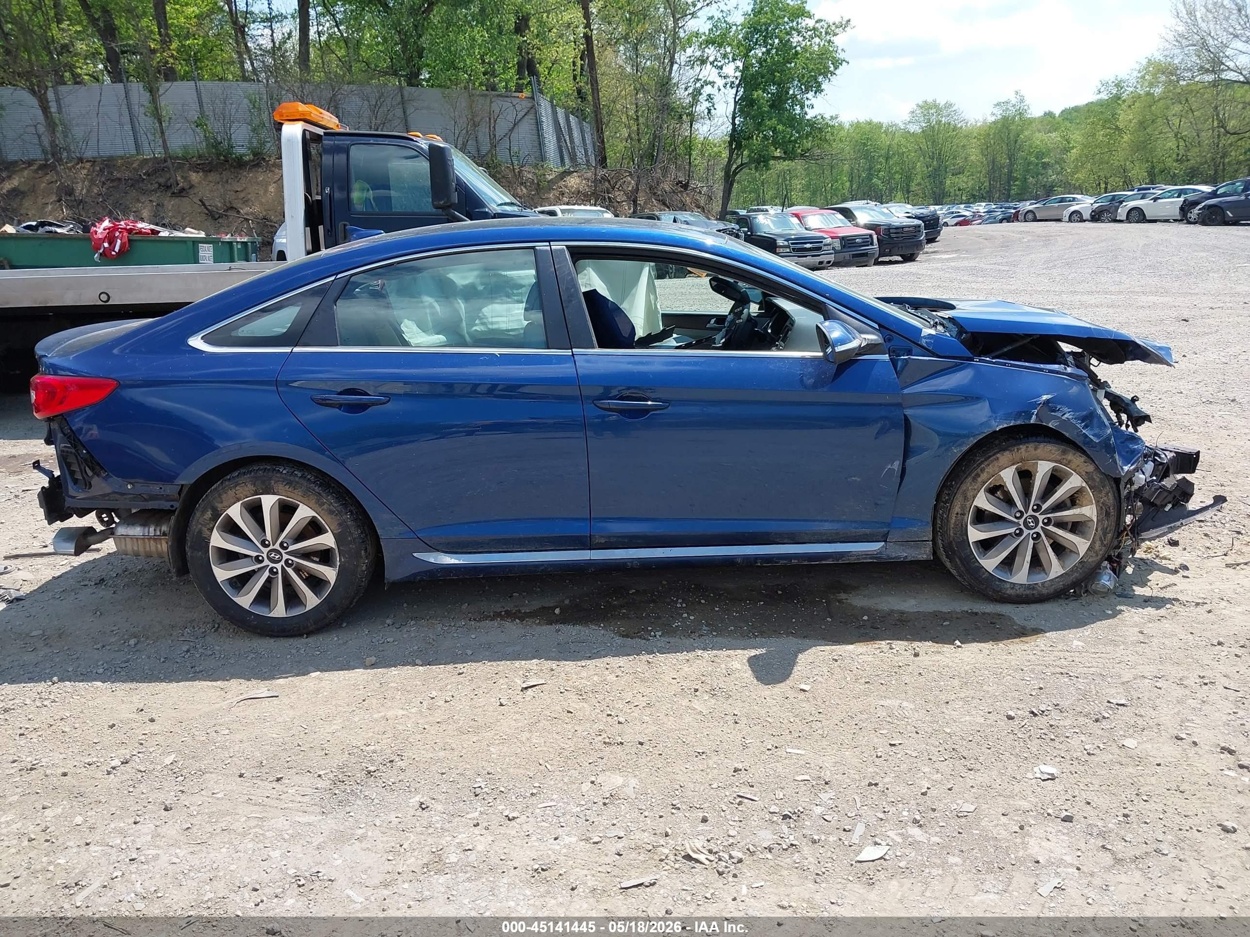 2015 Hyundai Sonata Sport Blue vin: 5NPE34AF9FH052276