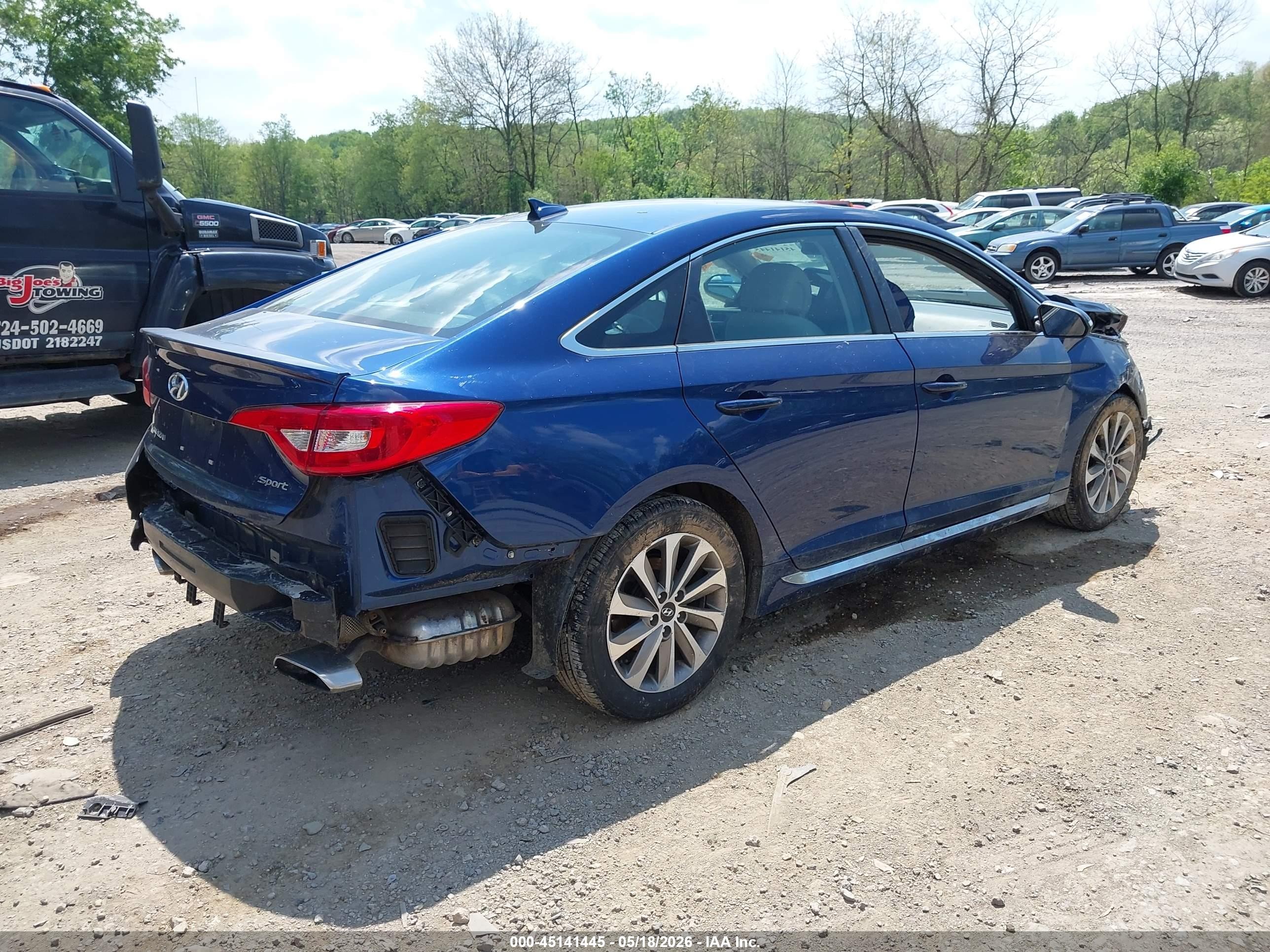 2015 Hyundai Sonata Sport Blue vin: 5NPE34AF9FH052276