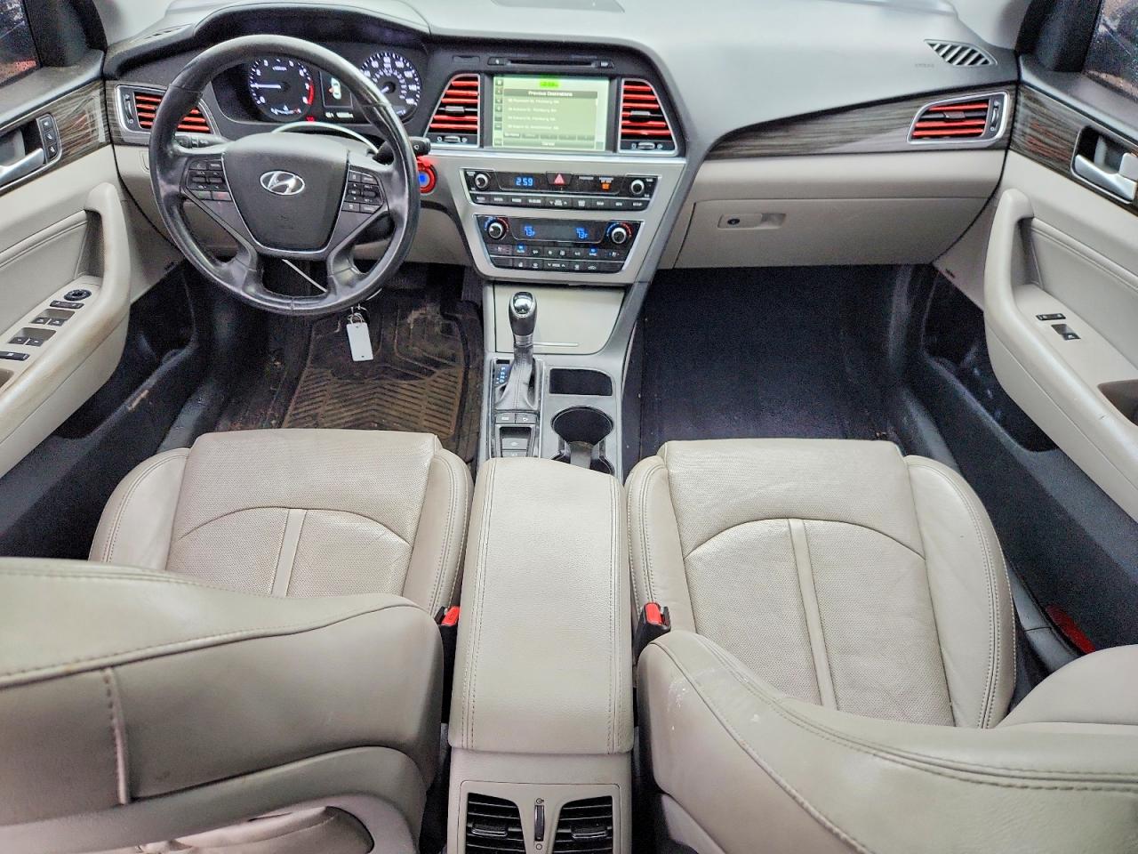 2015 Hyundai Sonata White vin: 5NPE34AF9FH057574