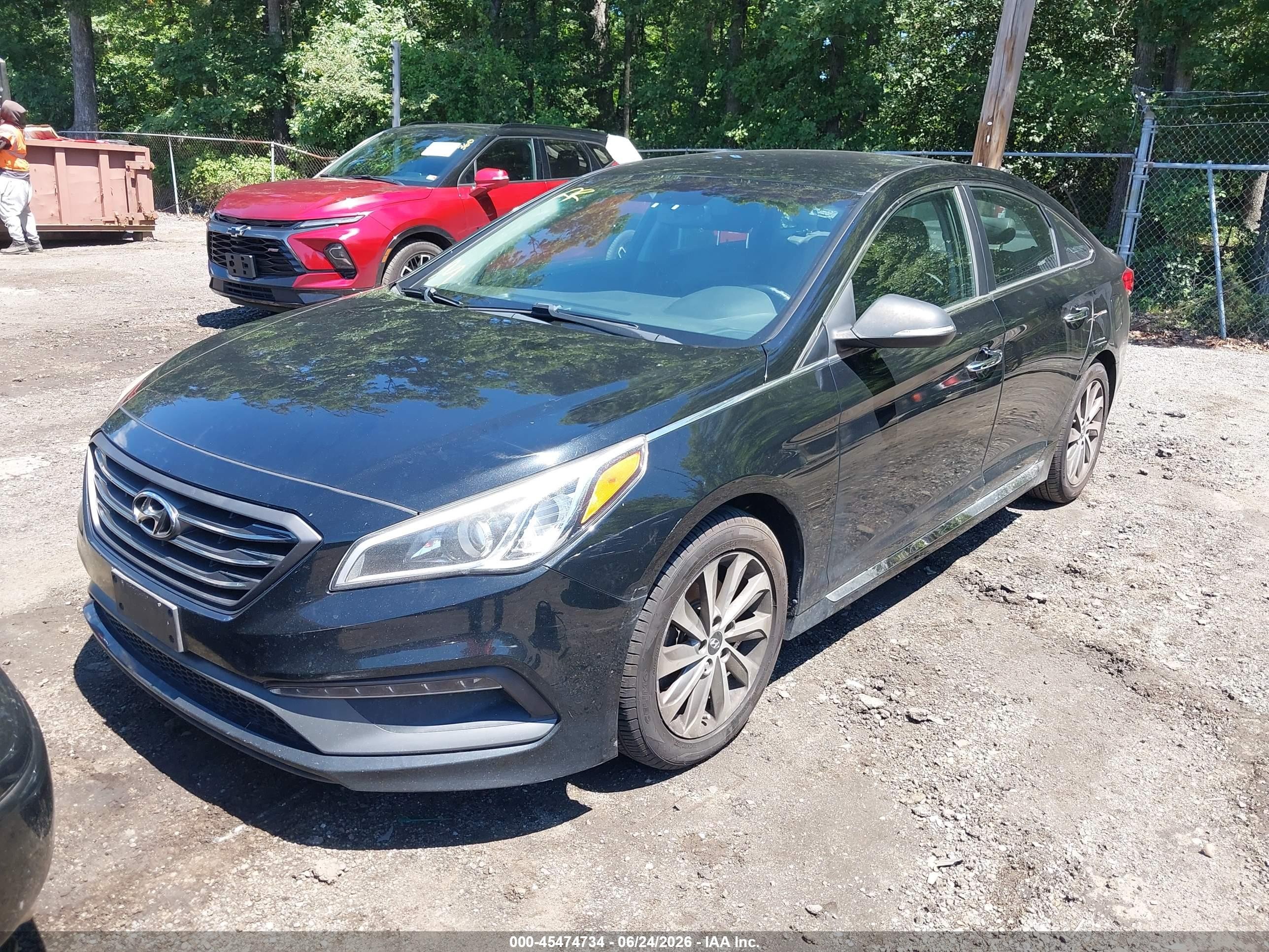 2015 Hyundai Sonata Sport Black vin: 5NPE34AF9FH060717