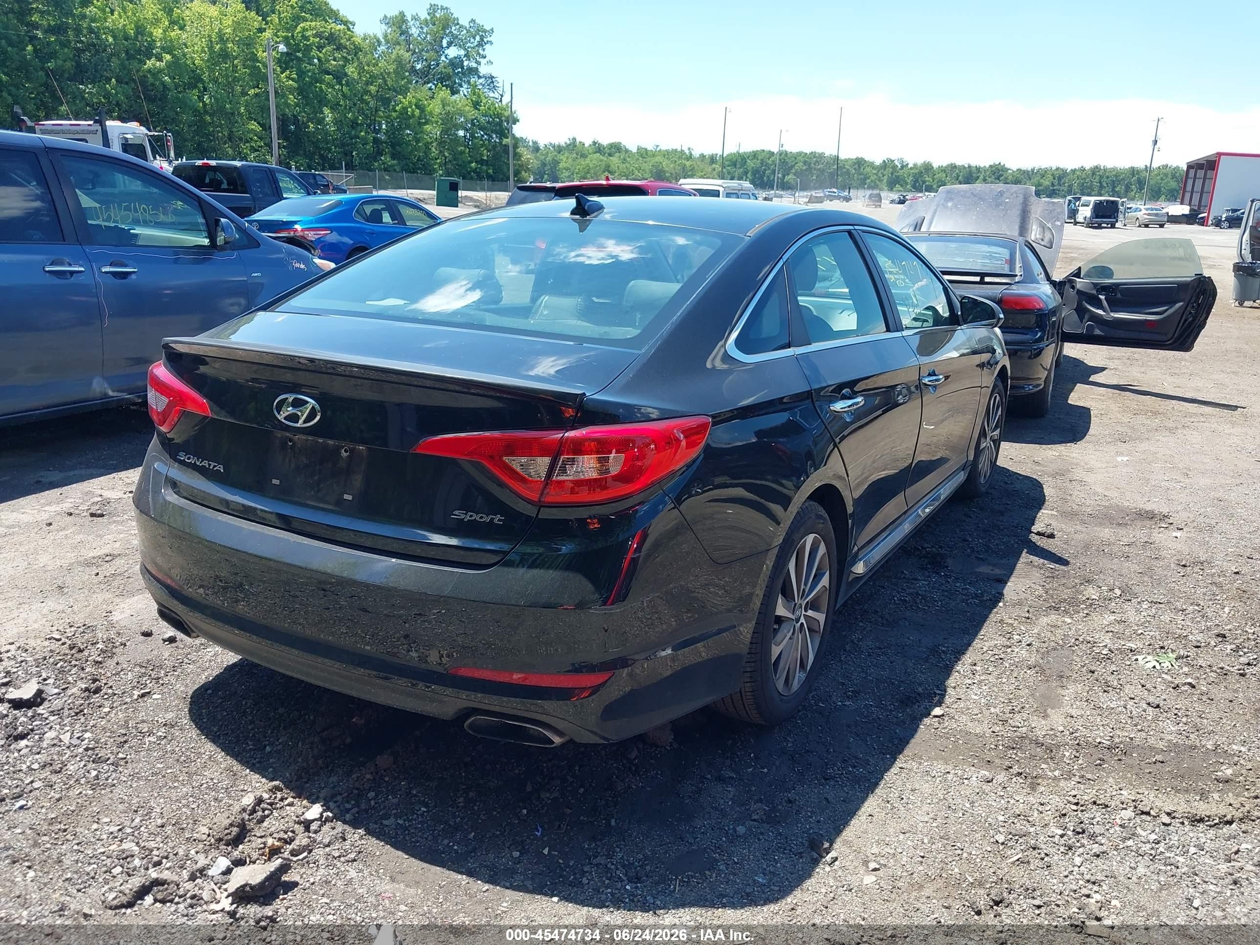 2015 Hyundai Sonata Sport Black vin: 5NPE34AF9FH060717