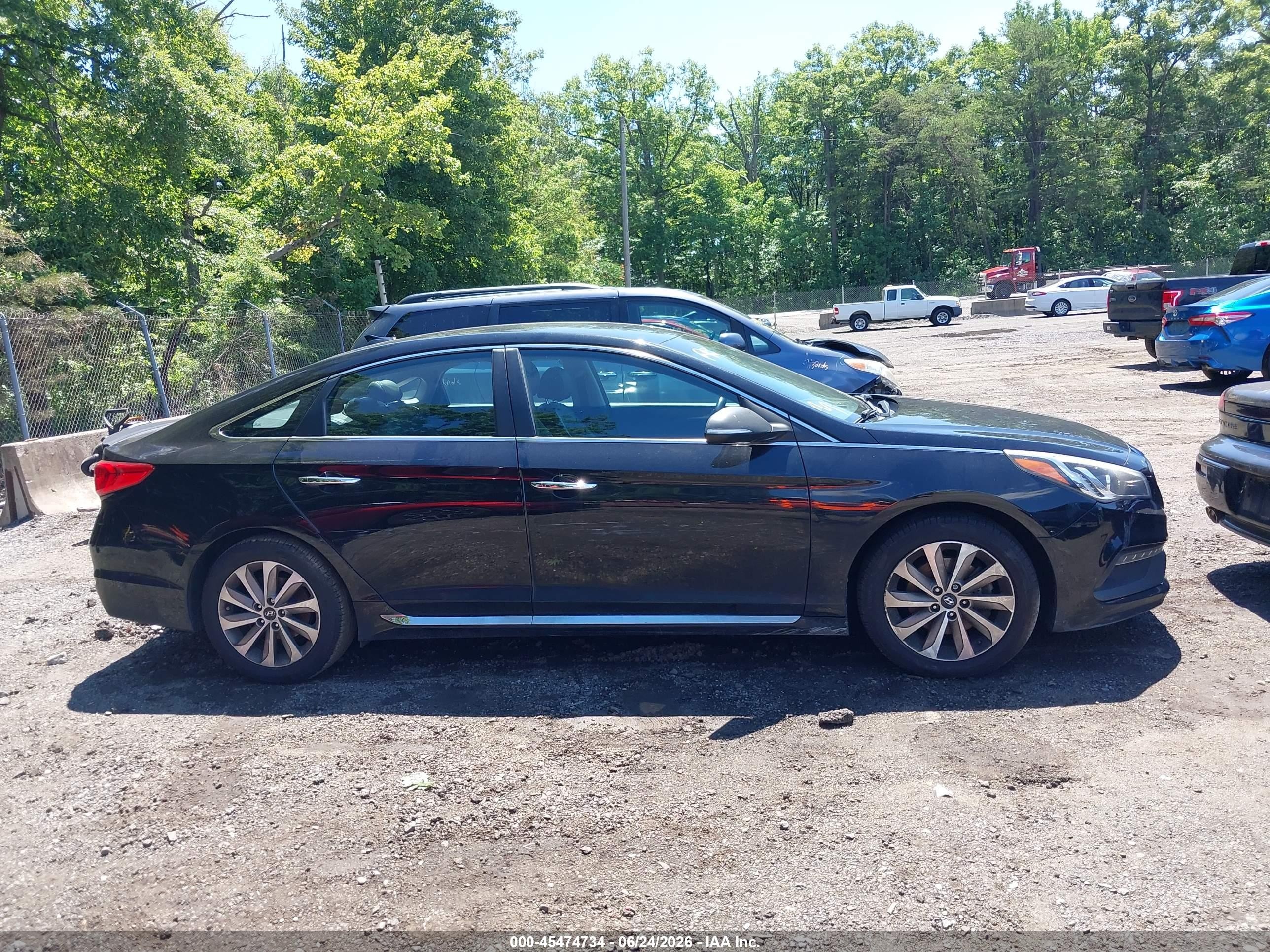 2015 Hyundai Sonata Sport Black vin: 5NPE34AF9FH060717