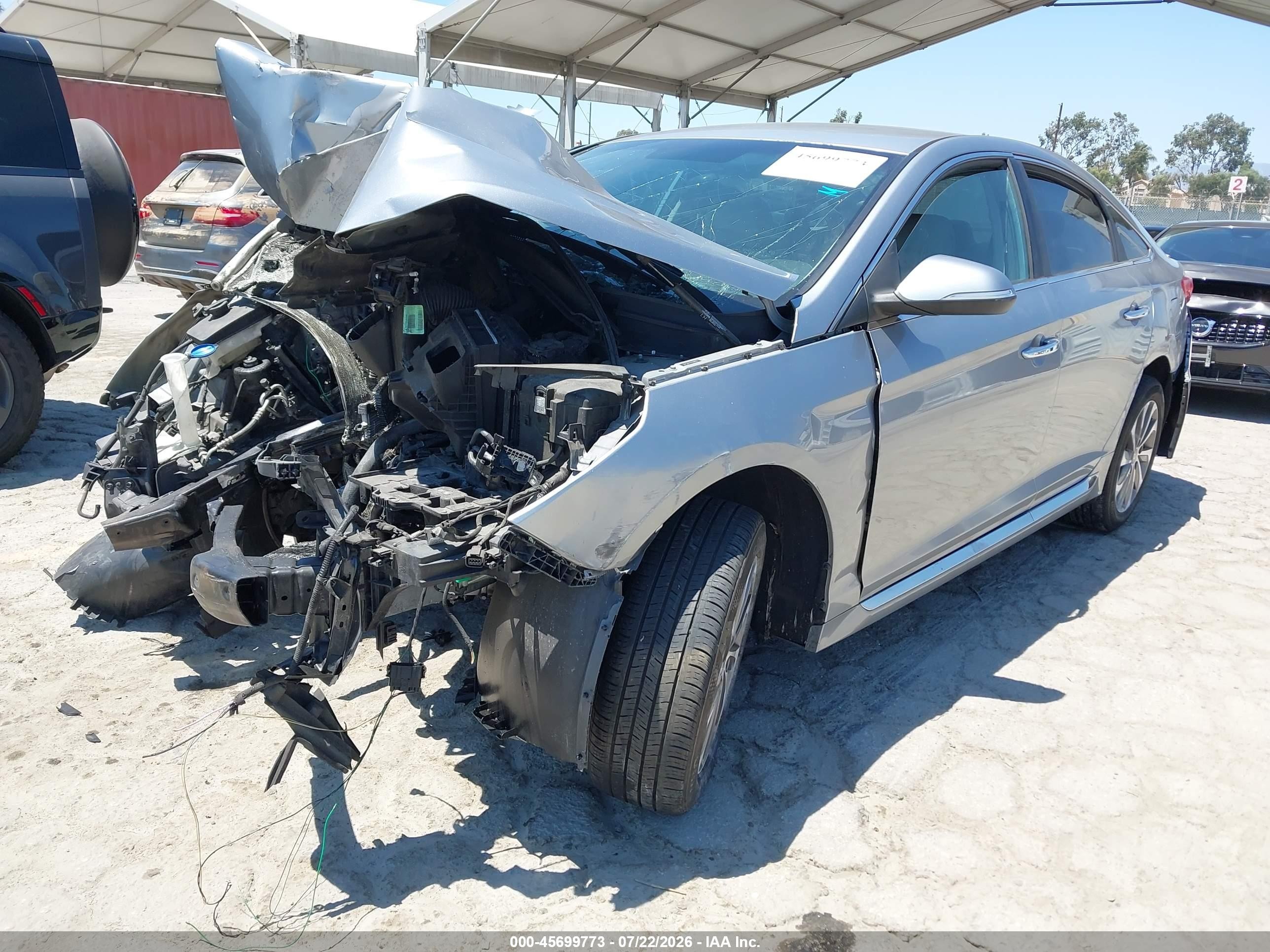 2015 Hyundai Sonata Sport Серебряный vin: 5NPE34AF9FH064153