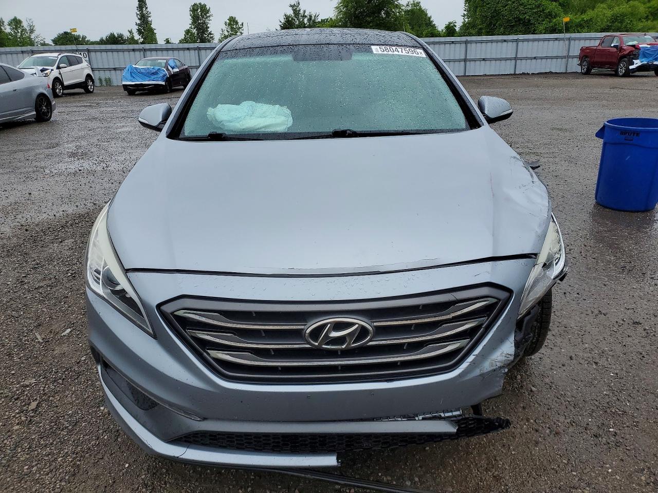 2015 Hyundai Sonata Sport Gray vin: 5NPE34AF9FH064881
