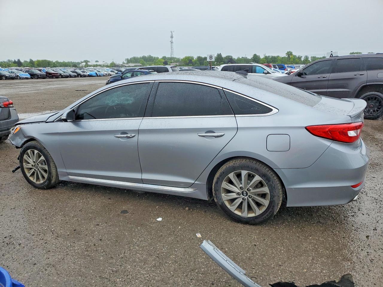 2015 Hyundai Sonata Sport Gray vin: 5NPE34AF9FH064881