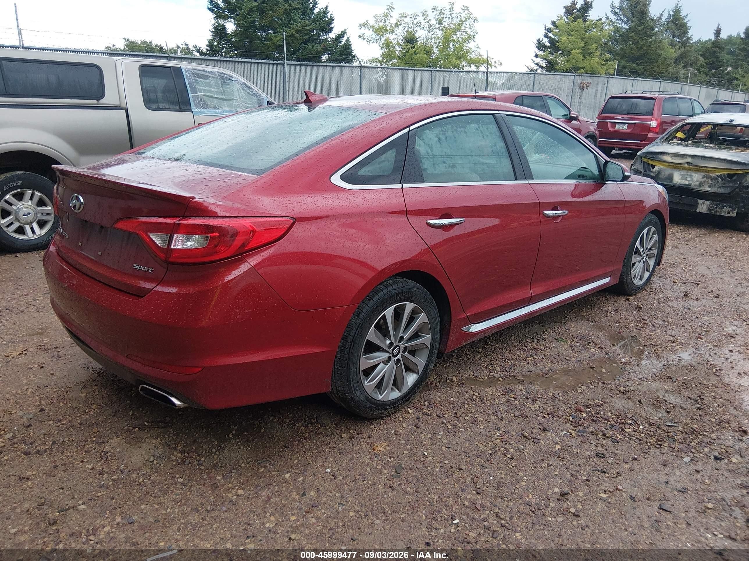 2015 Hyundai Sonata Sport Красный vin: 5NPE34AF9FH087240
