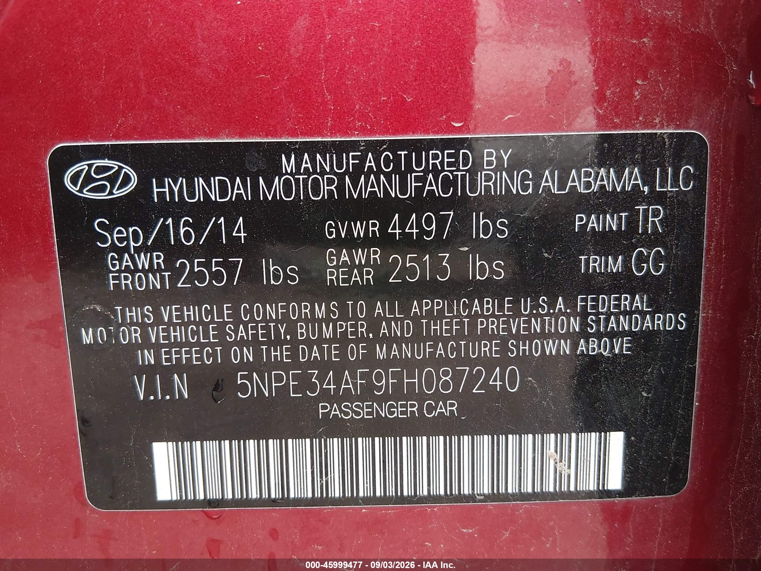 2015 Hyundai Sonata Sport Красный vin: 5NPE34AF9FH087240