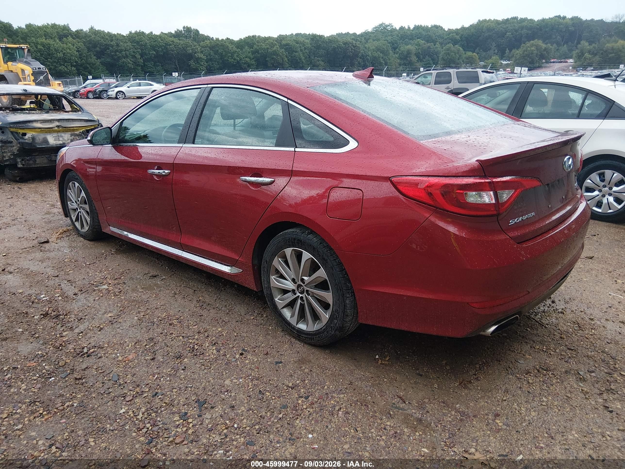 2015 Hyundai Sonata Sport Красный vin: 5NPE34AF9FH087240