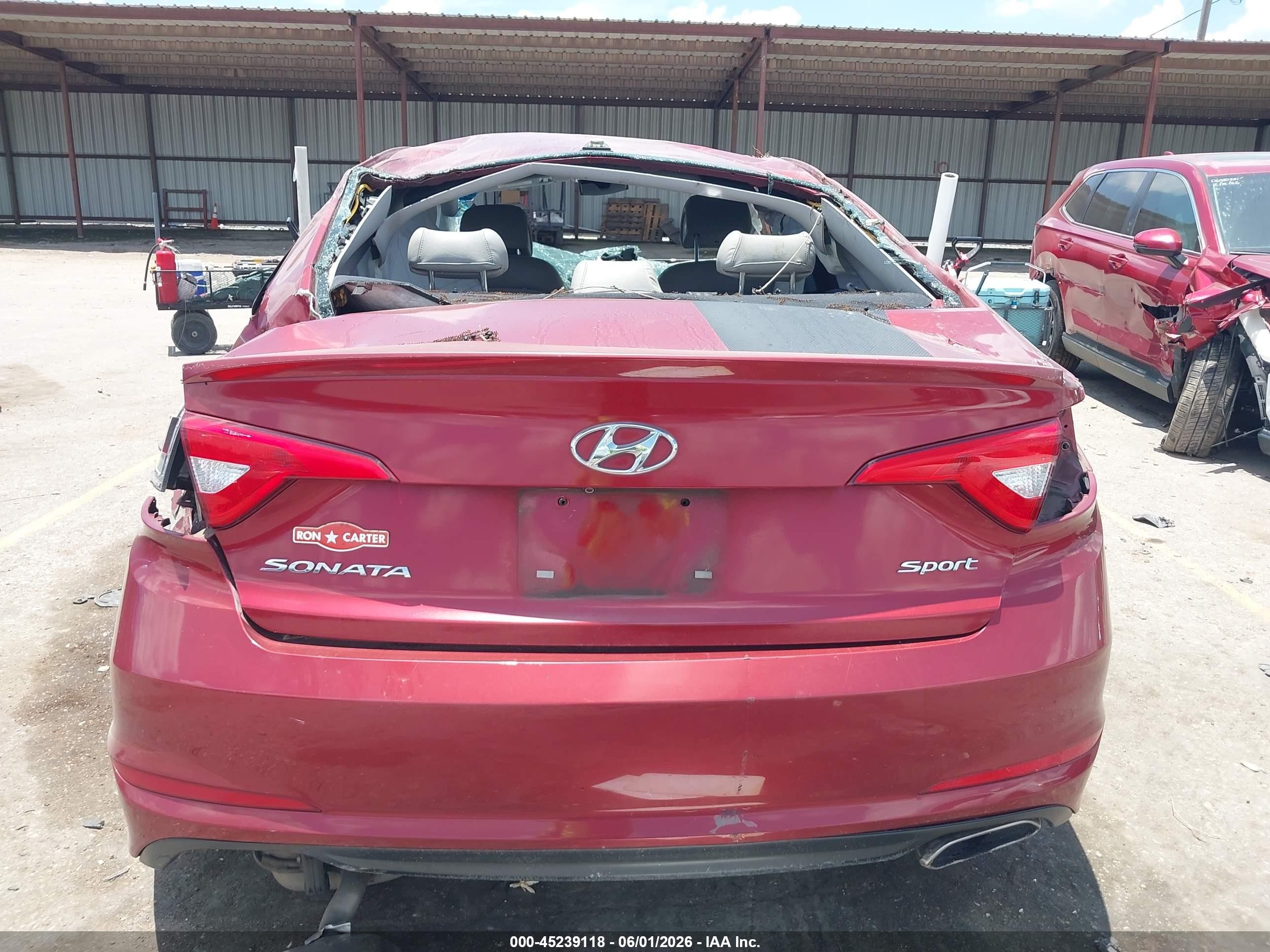 2015 Hyundai Sonata Sport Red vin: 5NPE34AF9FH099355