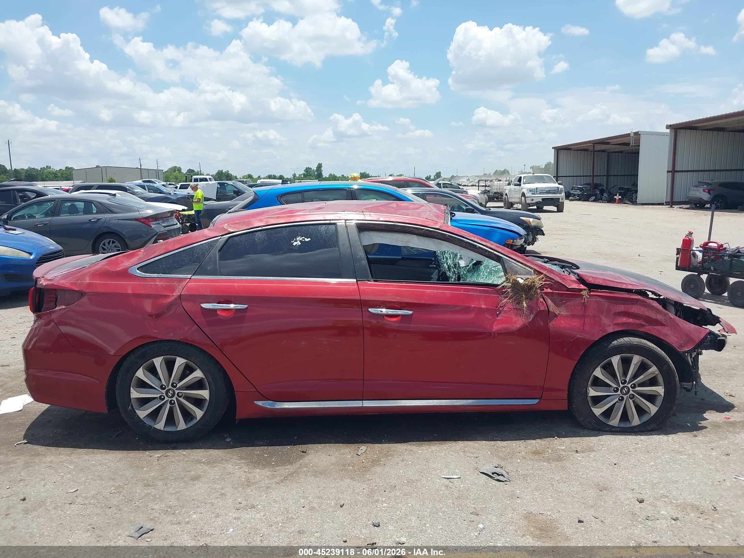 2015 Hyundai Sonata Sport Red vin: 5NPE34AF9FH099355
