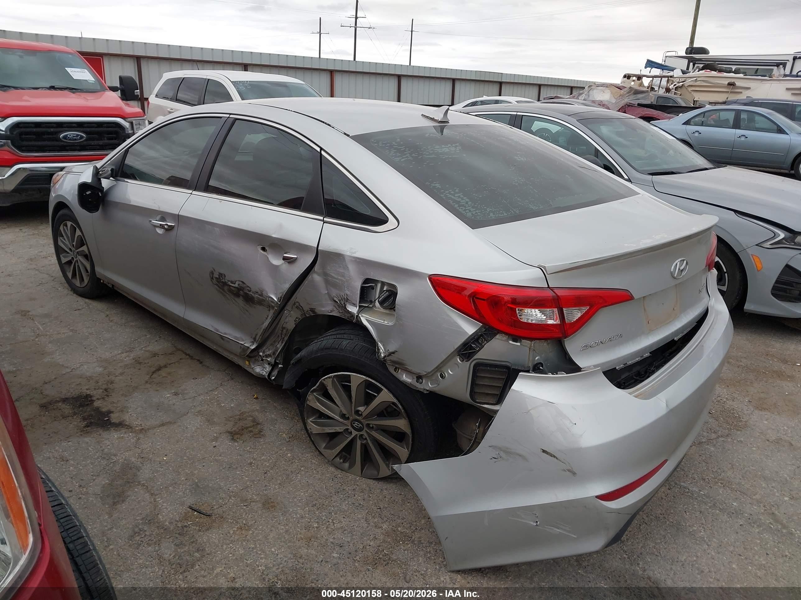 2015 Hyundai Sonata Sport Silver vin: 5NPE34AF9FH111732