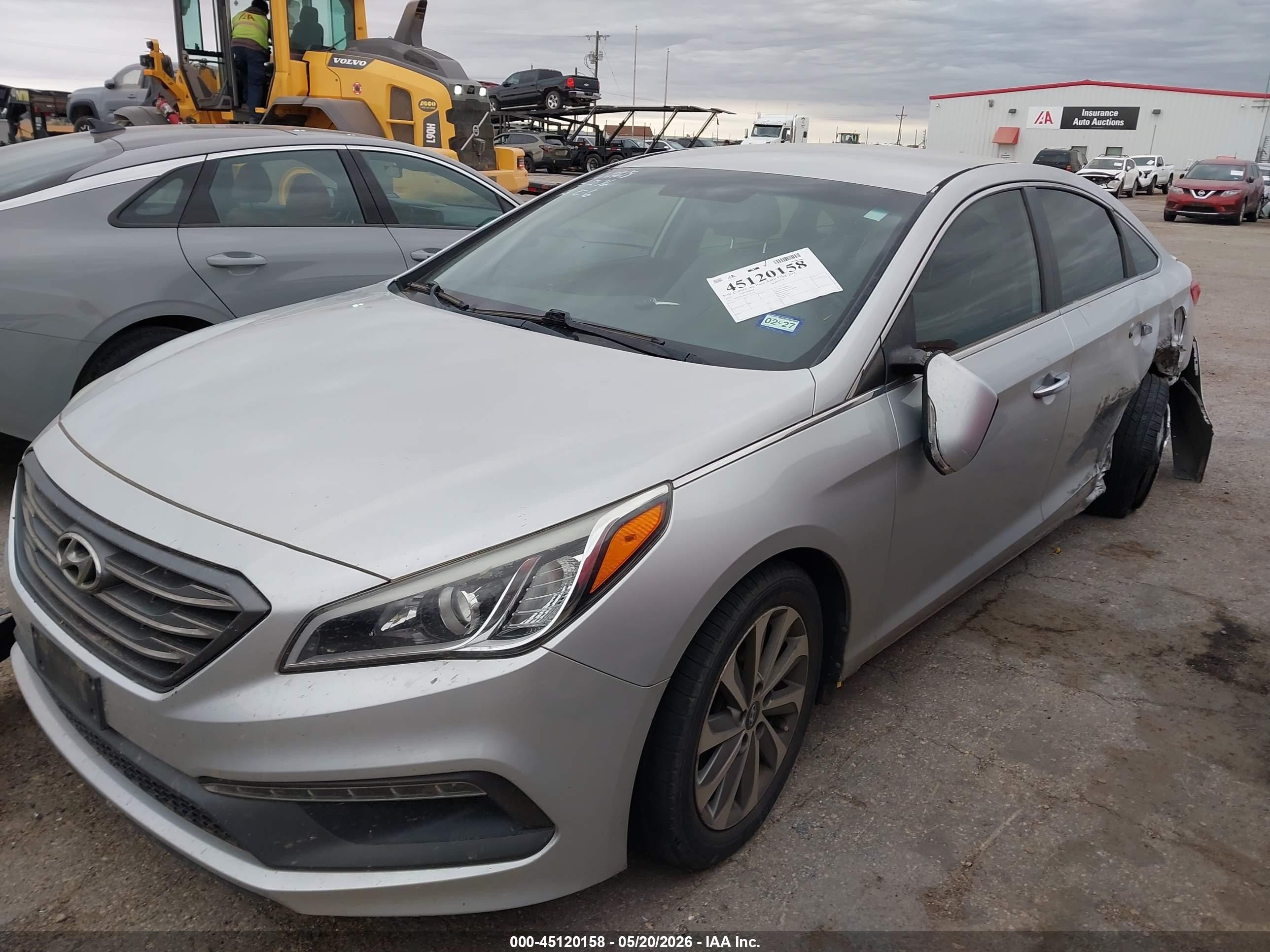 2015 Hyundai Sonata Sport Silver vin: 5NPE34AF9FH111732