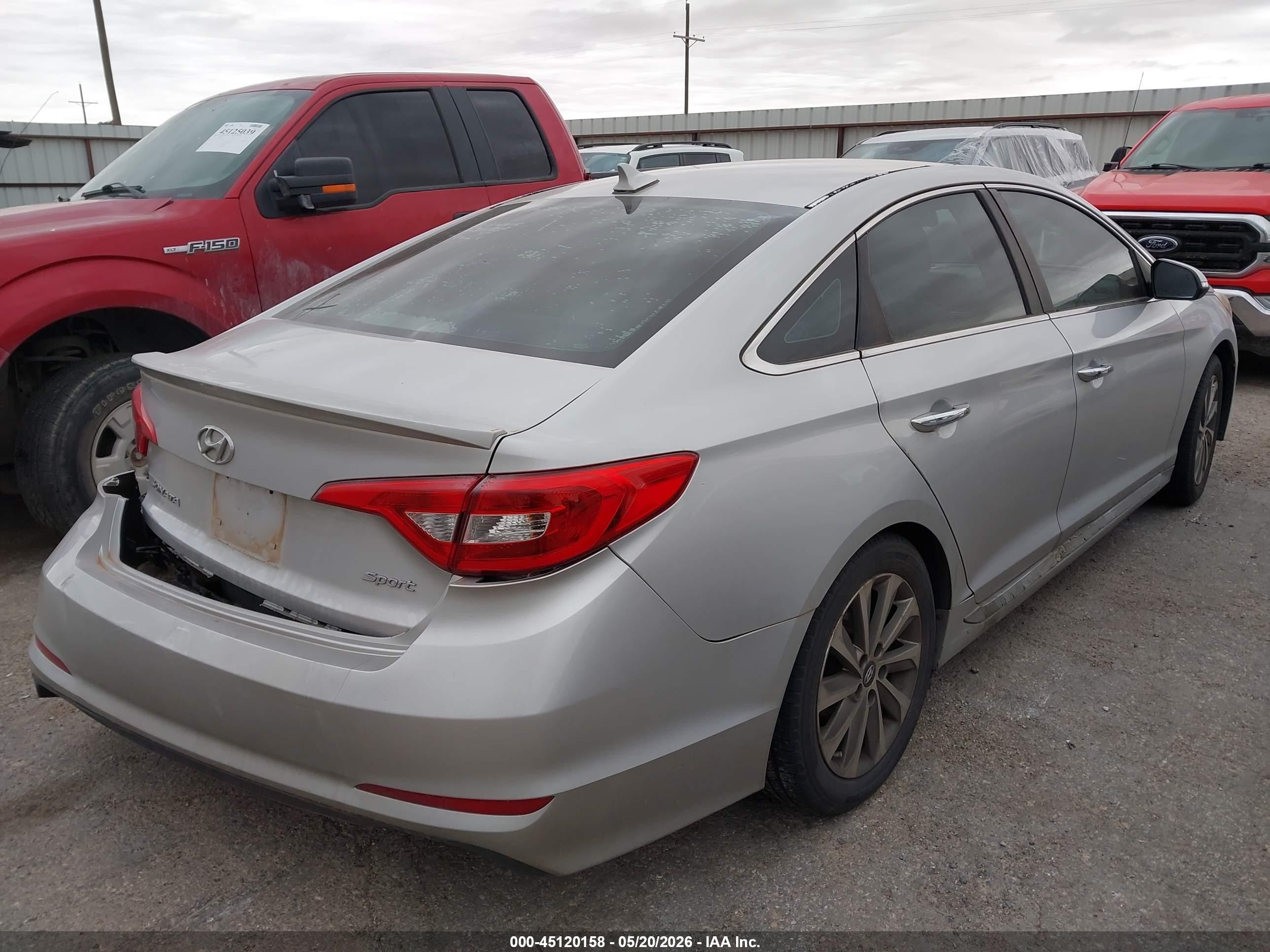 2015 Hyundai Sonata Sport Silver vin: 5NPE34AF9FH111732
