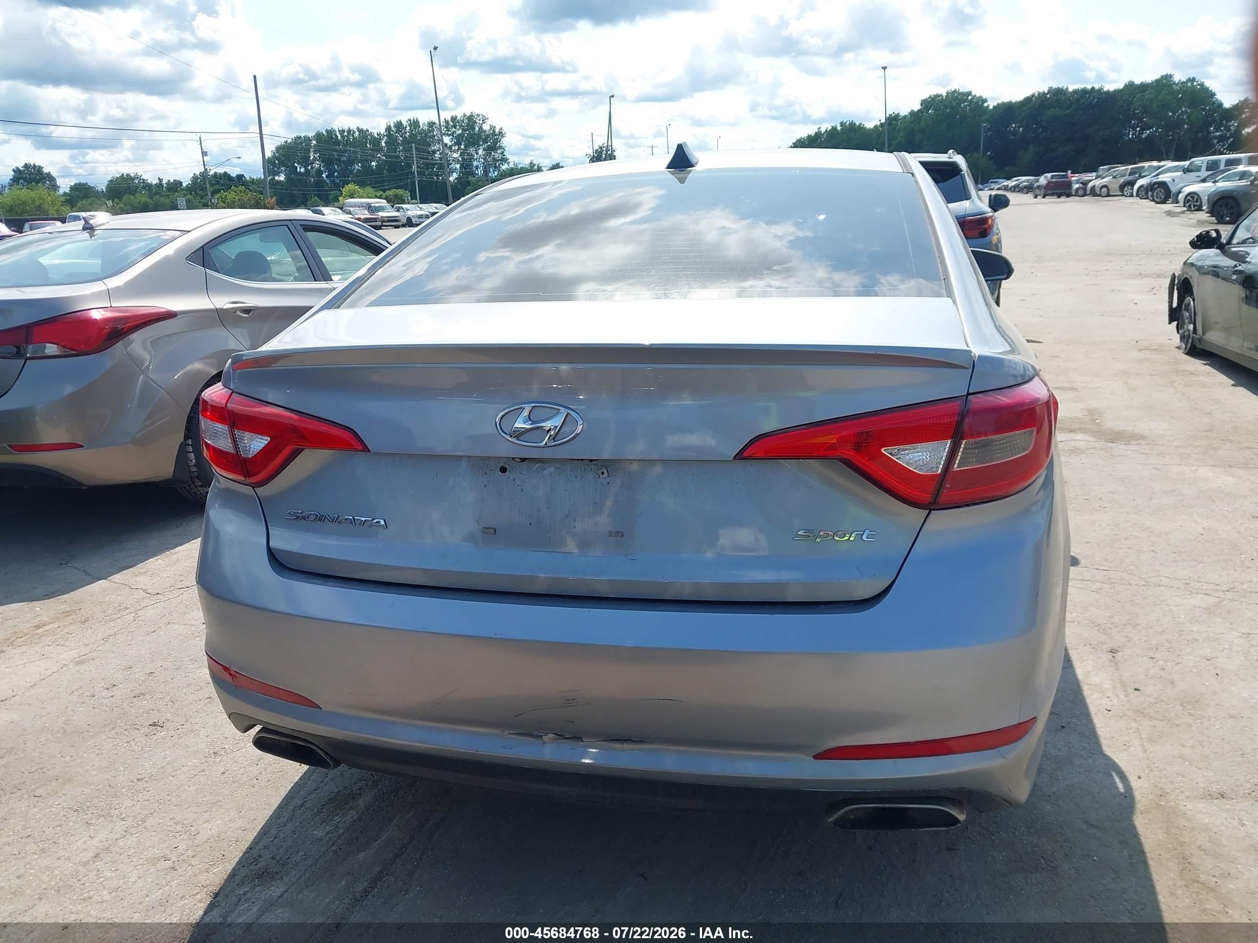 2015 Hyundai Sonata Sport Silver vin: 5NPE34AF9FH121547