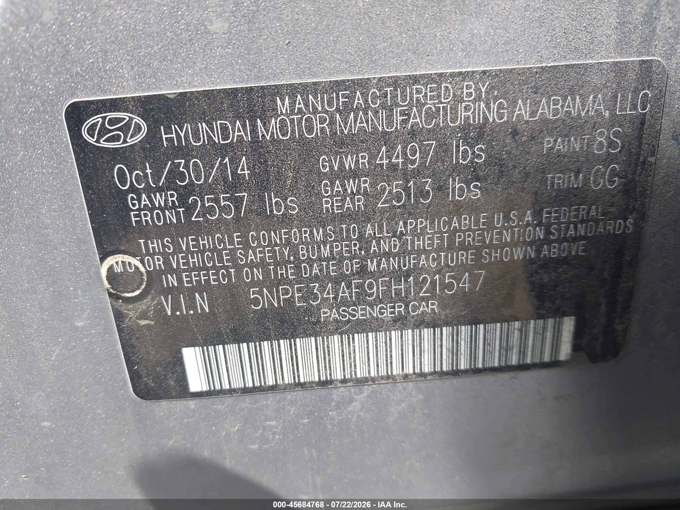 2015 Hyundai Sonata Sport Silver vin: 5NPE34AF9FH121547