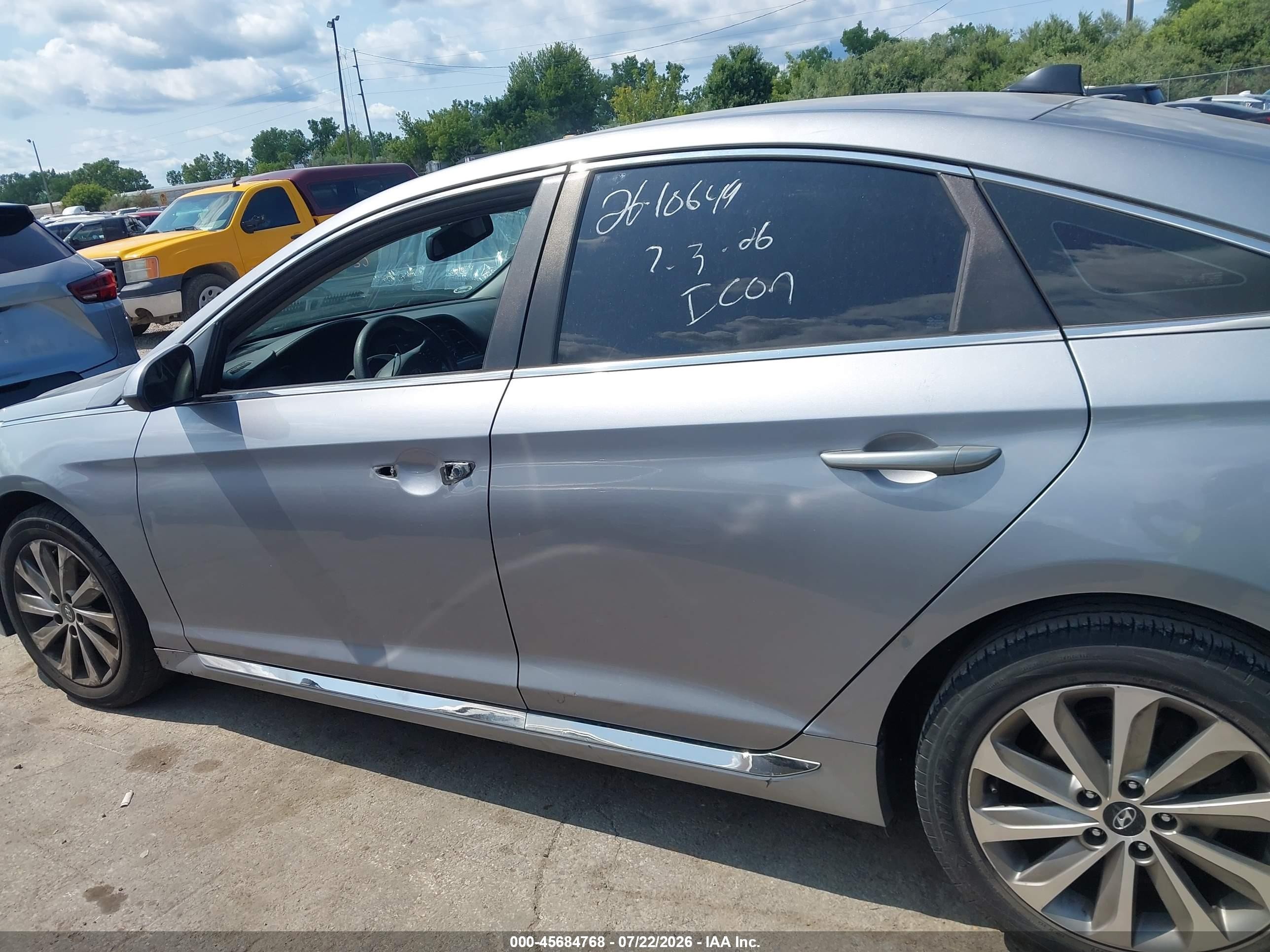 2015 Hyundai Sonata Sport Silver vin: 5NPE34AF9FH121547