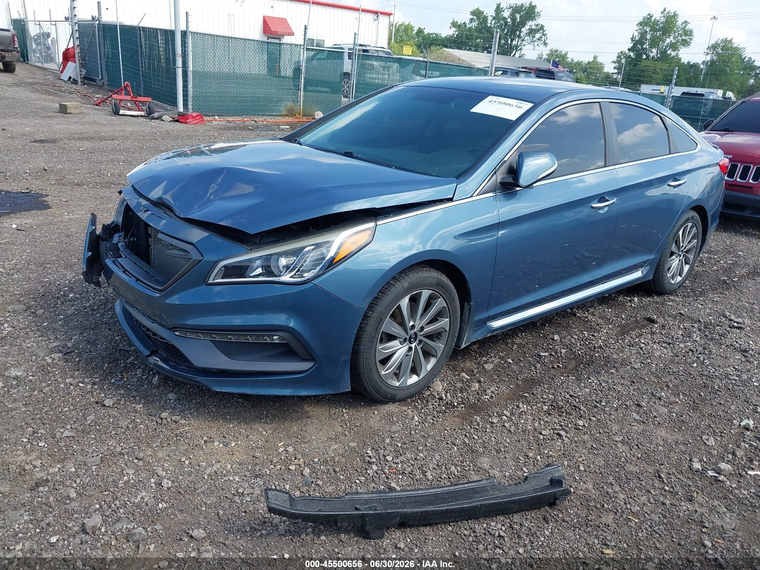 2015 Hyundai Sonata Sport Light Blue vin: 5NPE34AF9FH134783