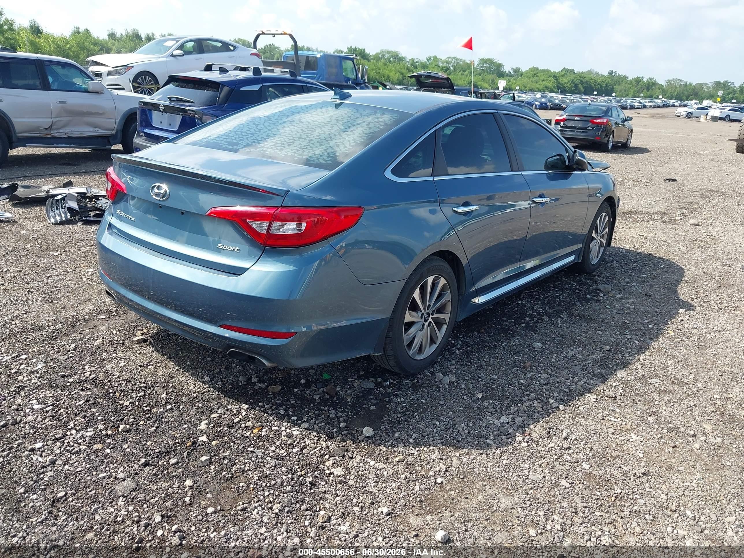 2015 Hyundai Sonata Sport Light Blue vin: 5NPE34AF9FH134783