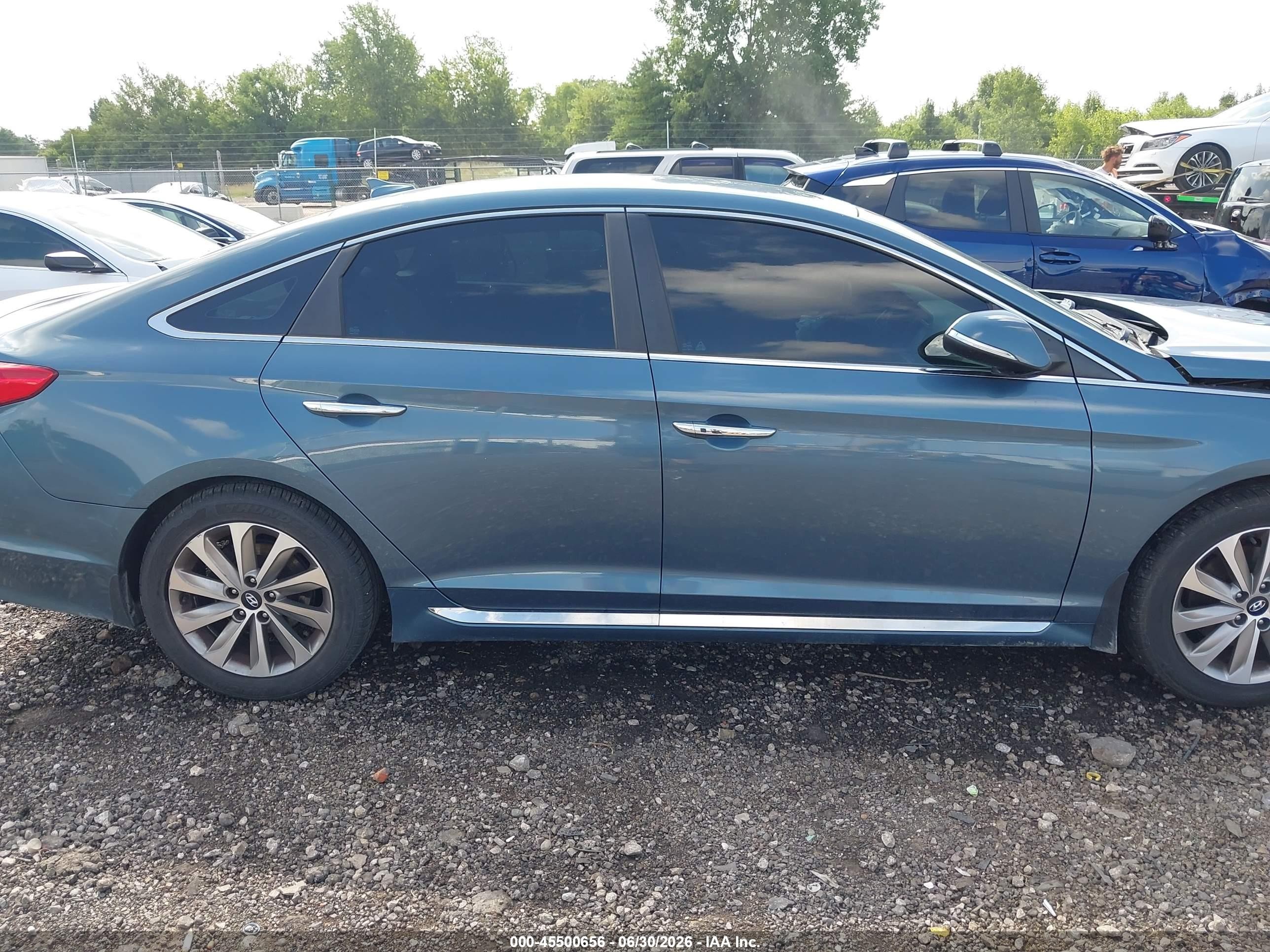 2015 Hyundai Sonata Sport Light Blue vin: 5NPE34AF9FH134783