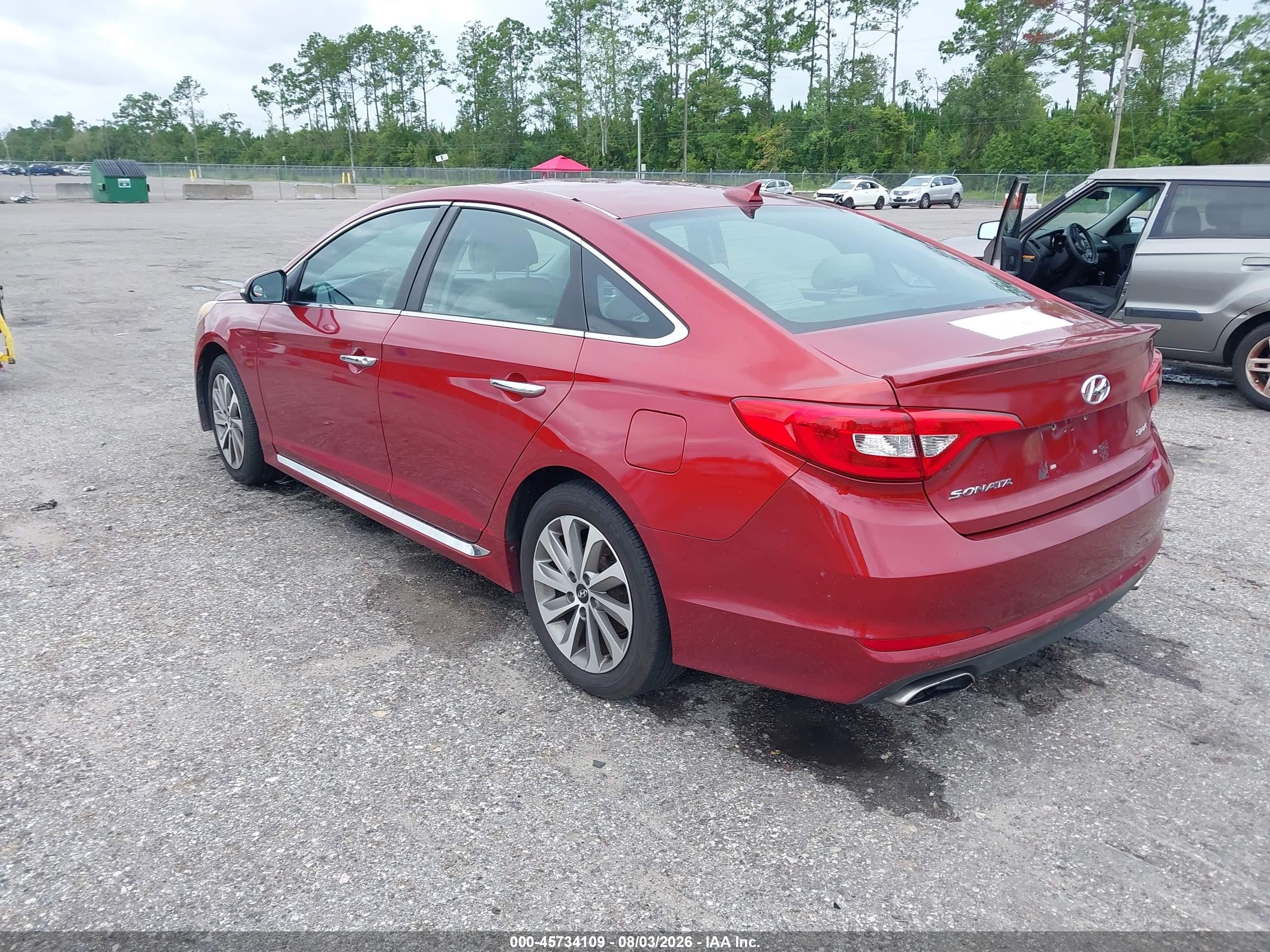 2015 Hyundai Sonata Sport Burgundy vin: 5NPE34AF9FH142074
