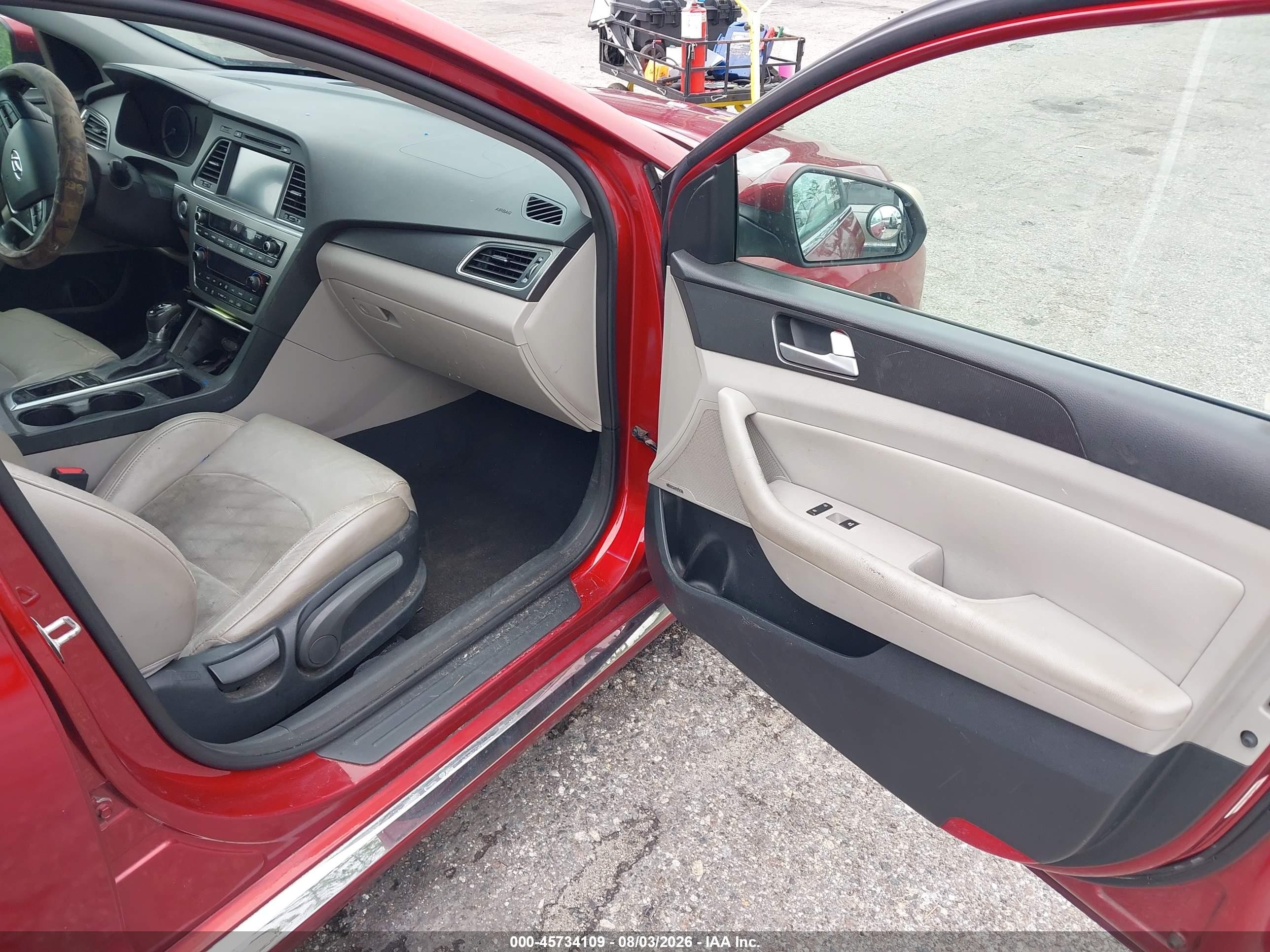 2015 Hyundai Sonata Sport Burgundy vin: 5NPE34AF9FH142074