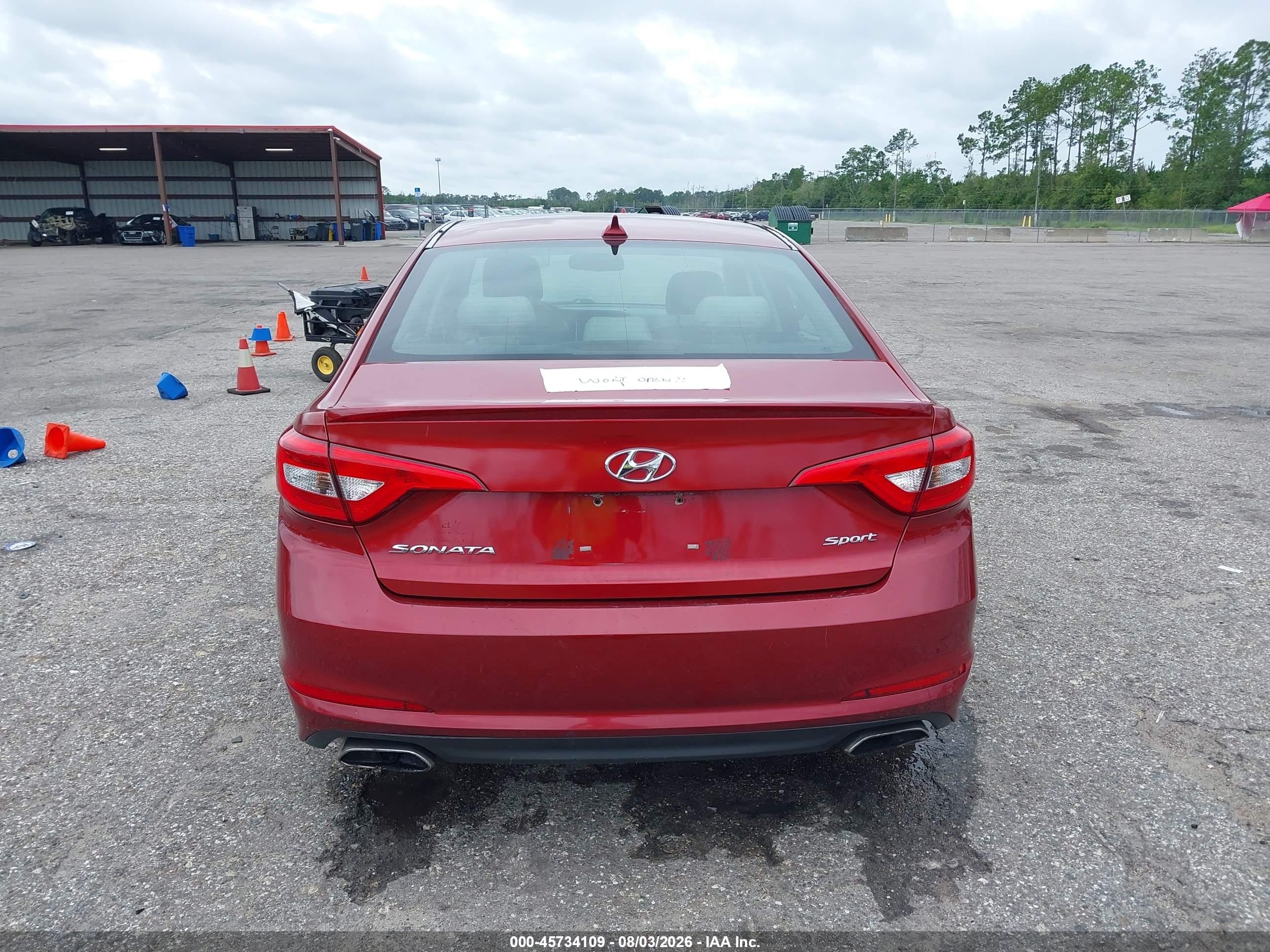 2015 Hyundai Sonata Sport Burgundy vin: 5NPE34AF9FH142074