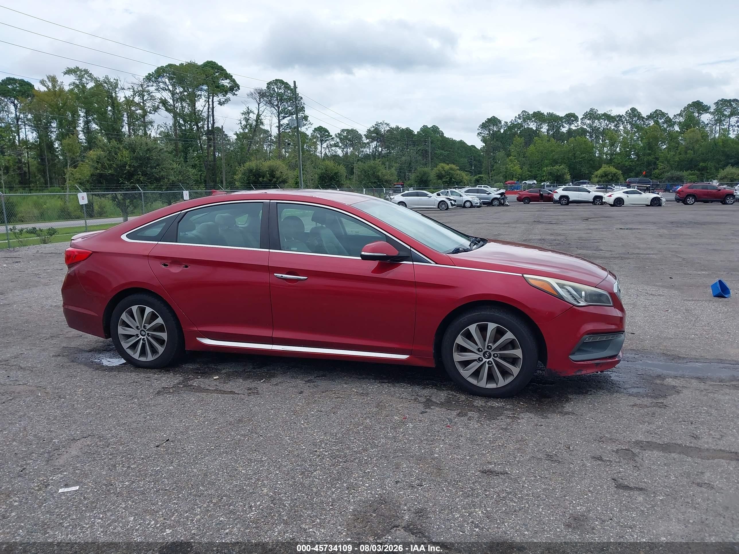 2015 Hyundai Sonata Sport Burgundy vin: 5NPE34AF9FH142074