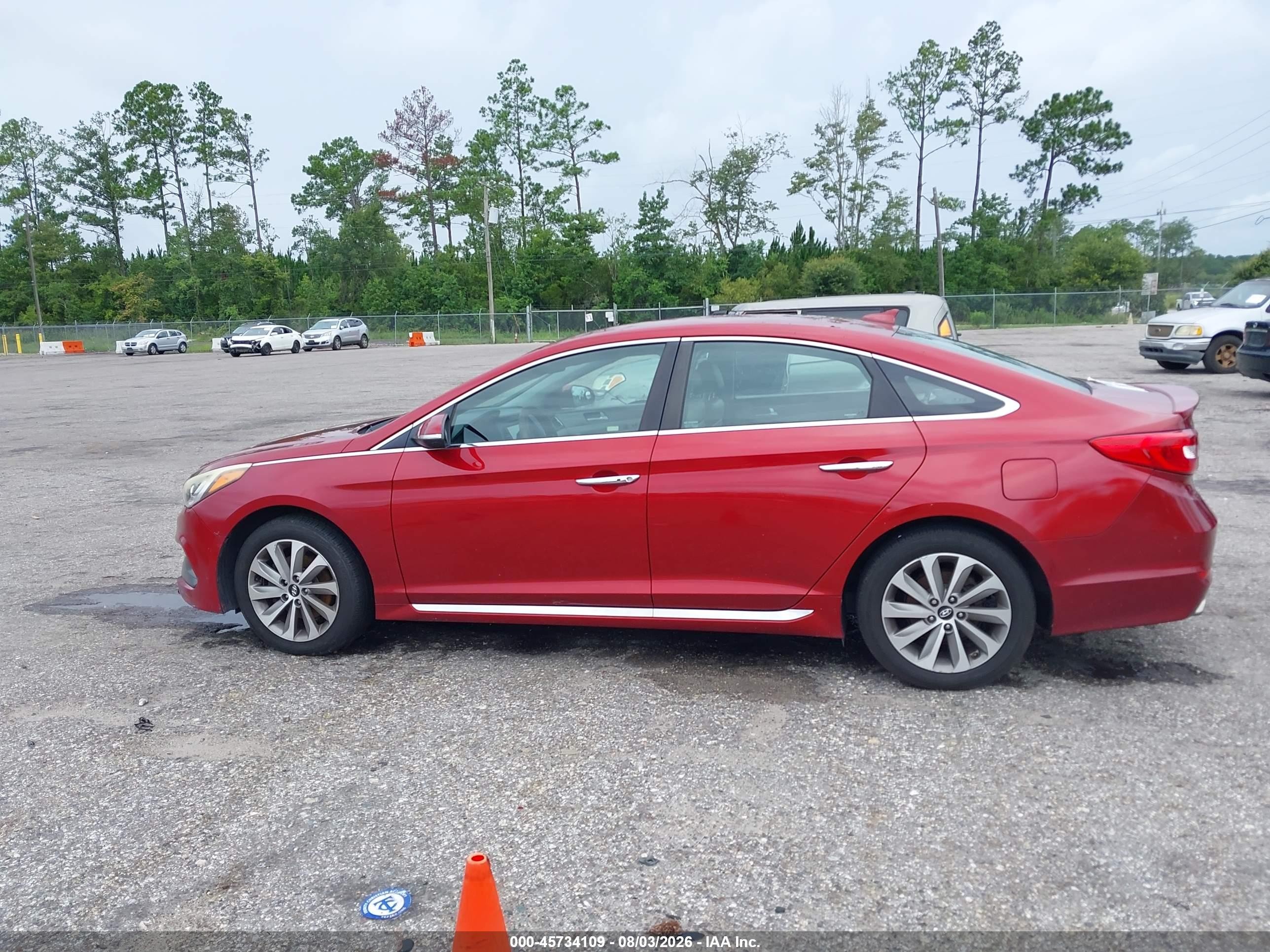 2015 Hyundai Sonata Sport Burgundy vin: 5NPE34AF9FH142074