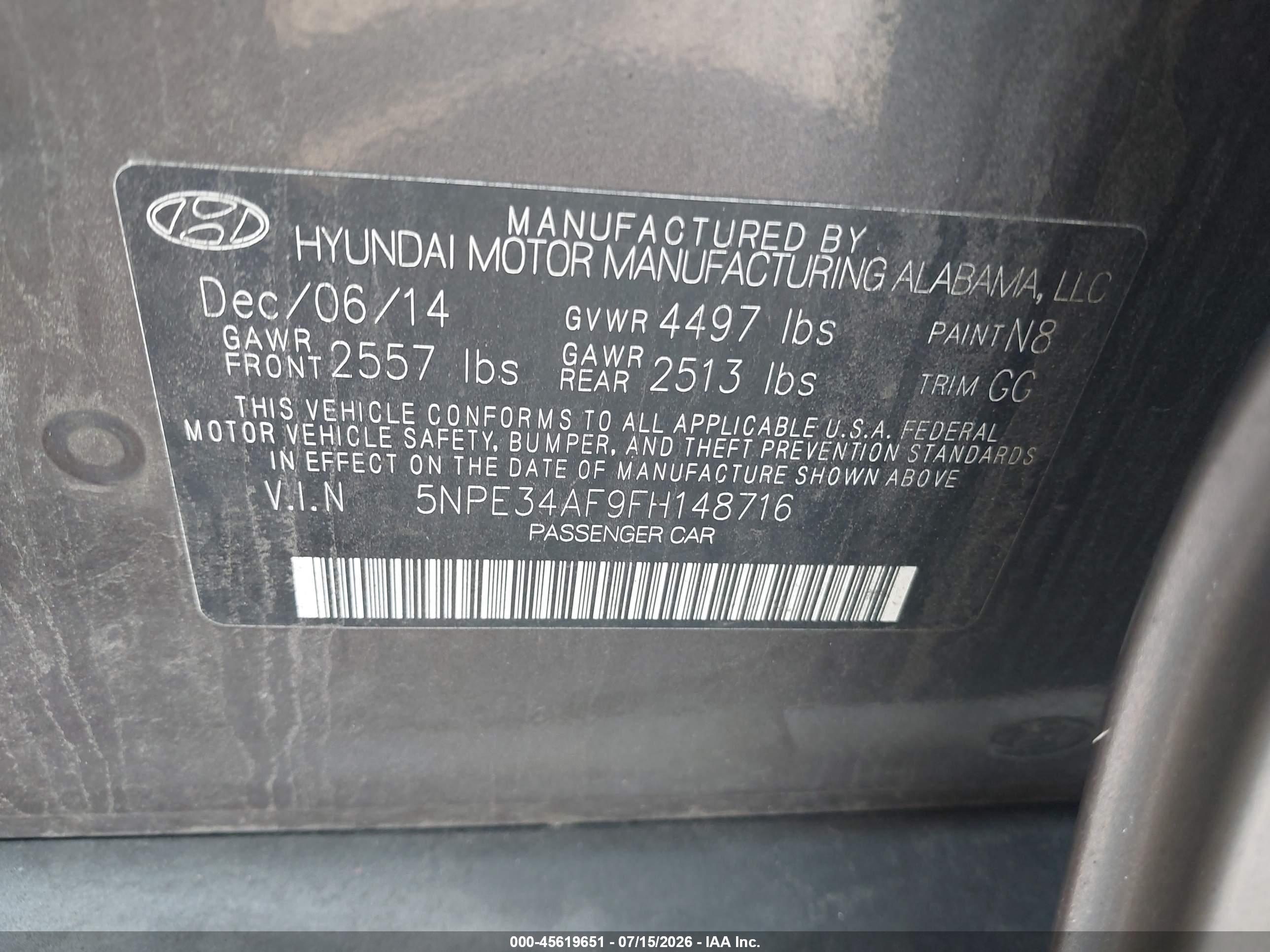 2015 Hyundai Sonata Sport Brown vin: 5NPE34AF9FH148716