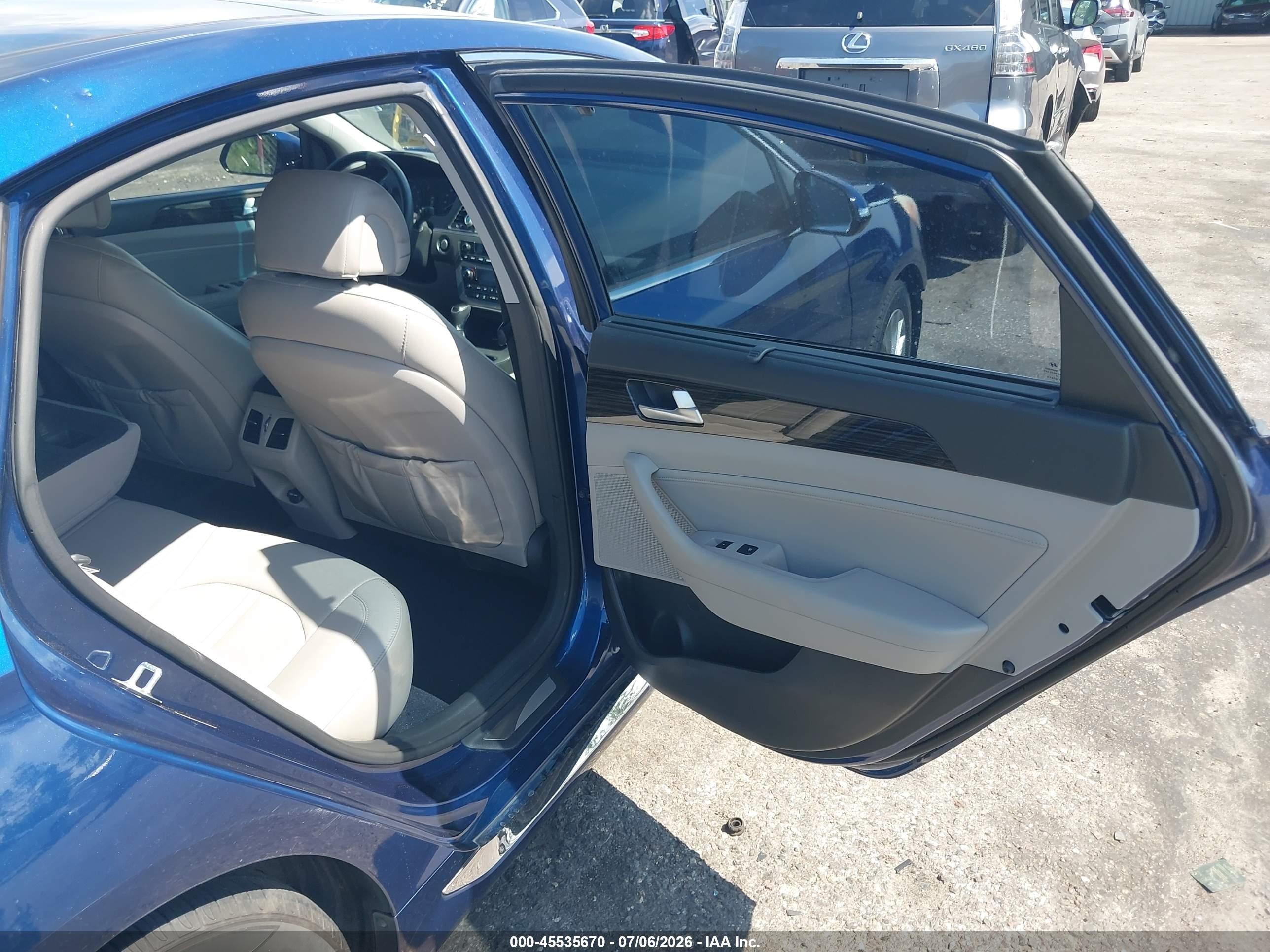 2015 Hyundai Sonata Limited Blue vin: 5NPE34AF9FH150885