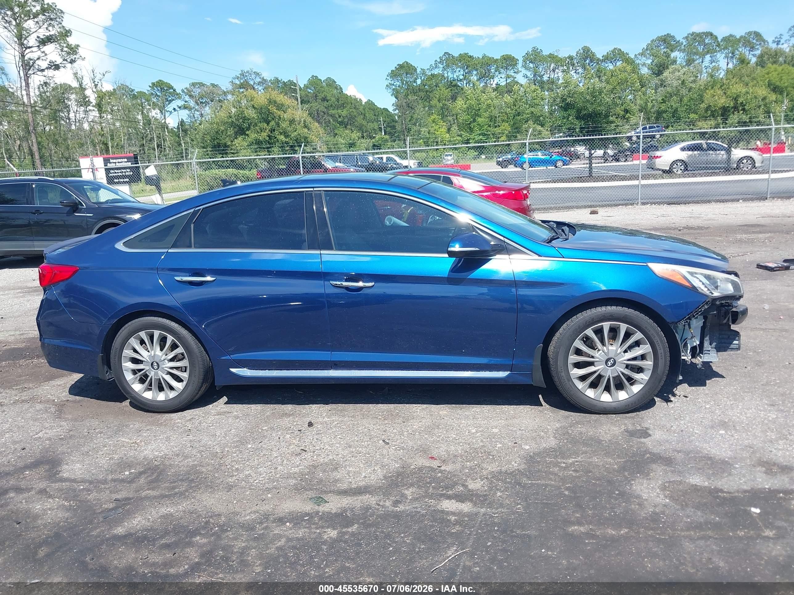 2015 Hyundai Sonata Limited Blue vin: 5NPE34AF9FH150885
