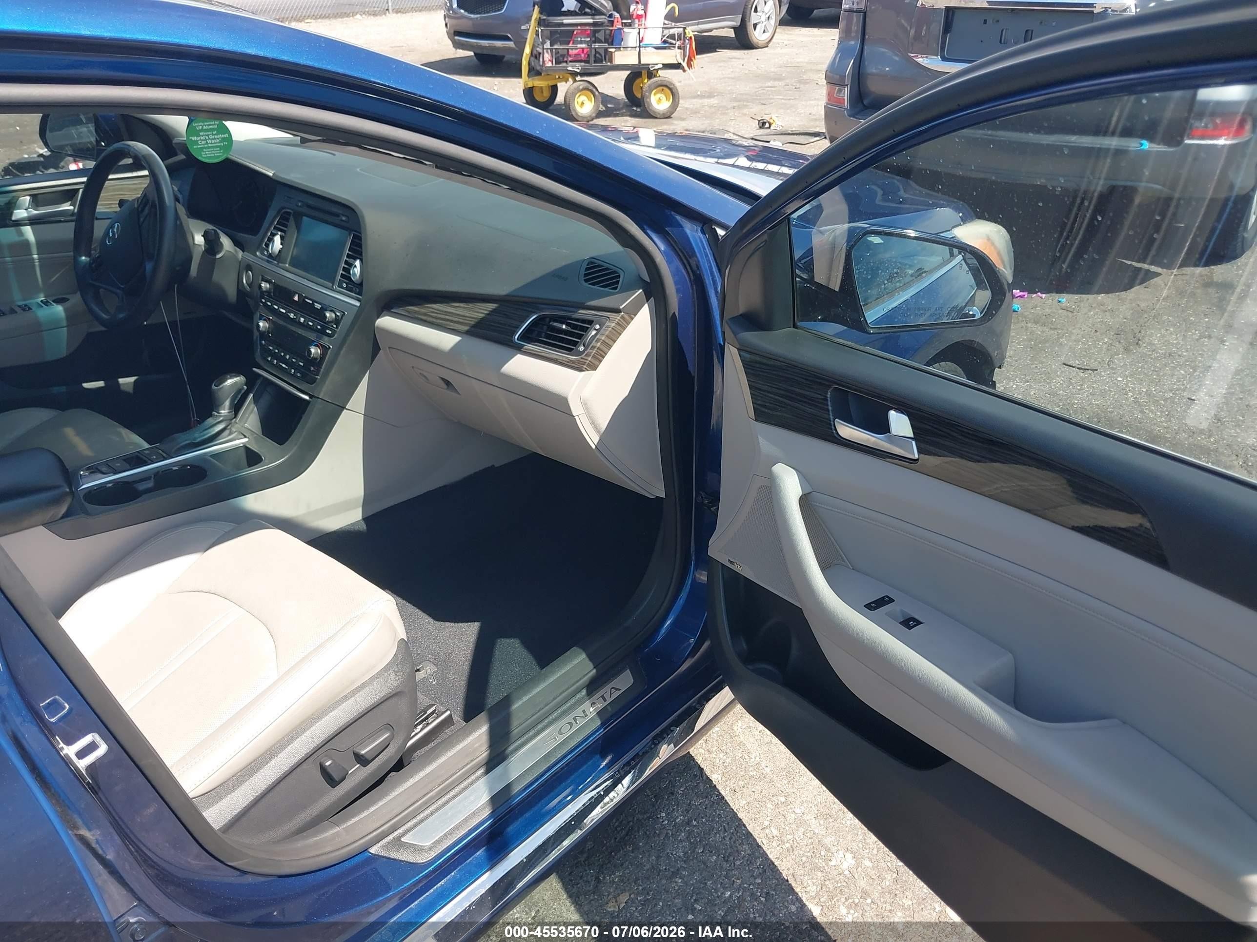 2015 Hyundai Sonata Limited Blue vin: 5NPE34AF9FH150885