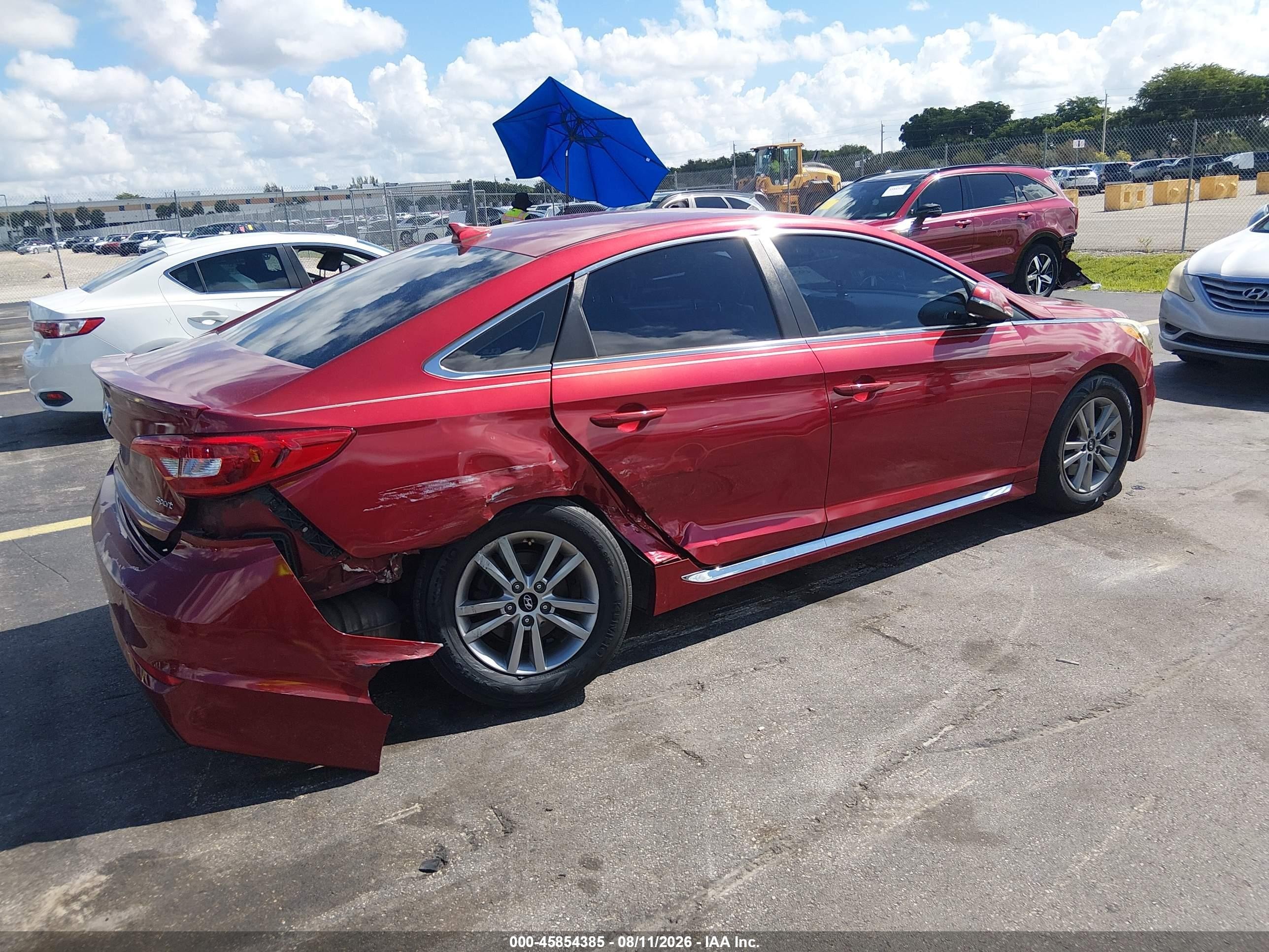 2015 Hyundai Sonata Sport Red vin: 5NPE34AF9FH180310