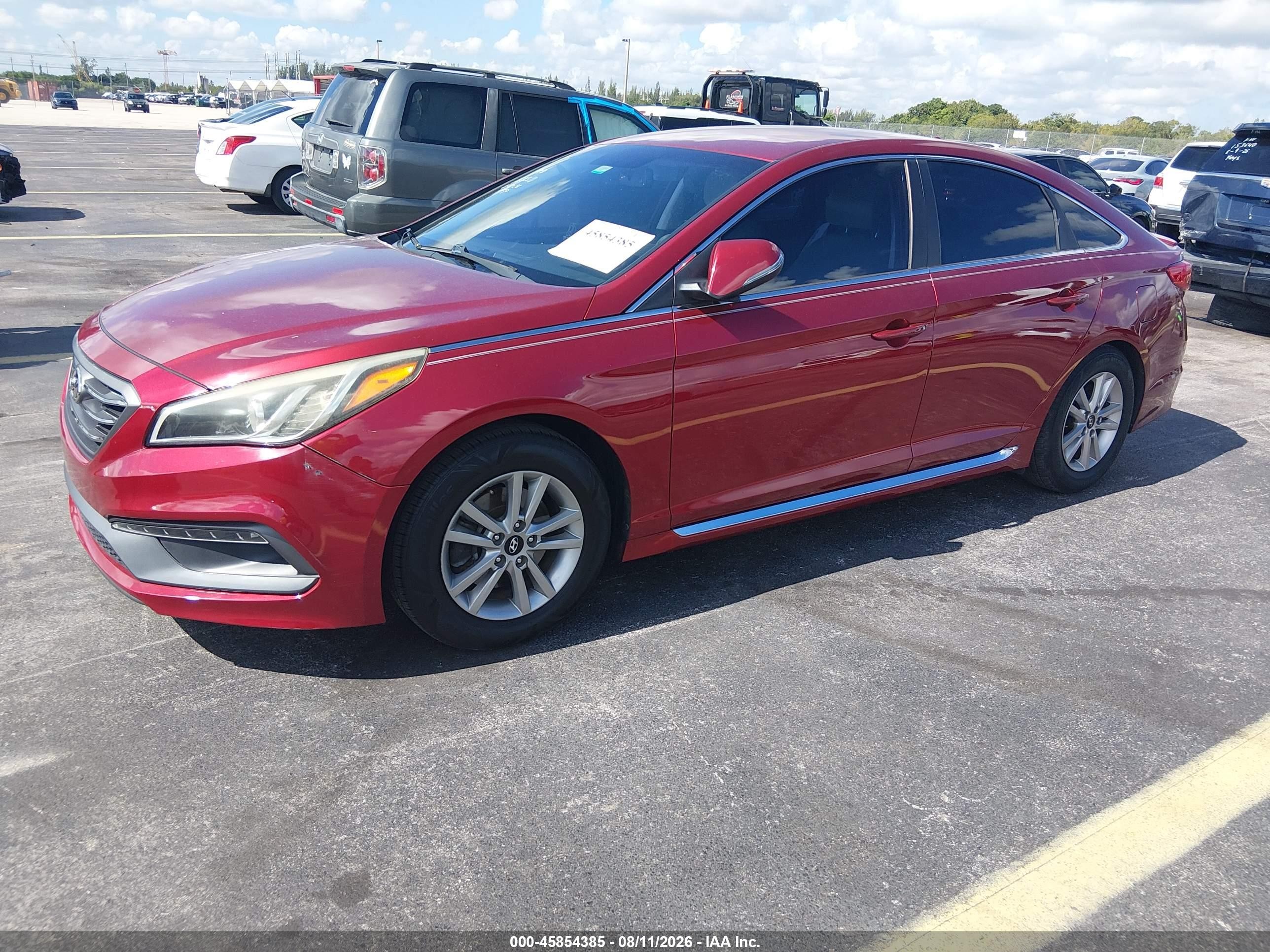 2015 Hyundai Sonata Sport Red vin: 5NPE34AF9FH180310