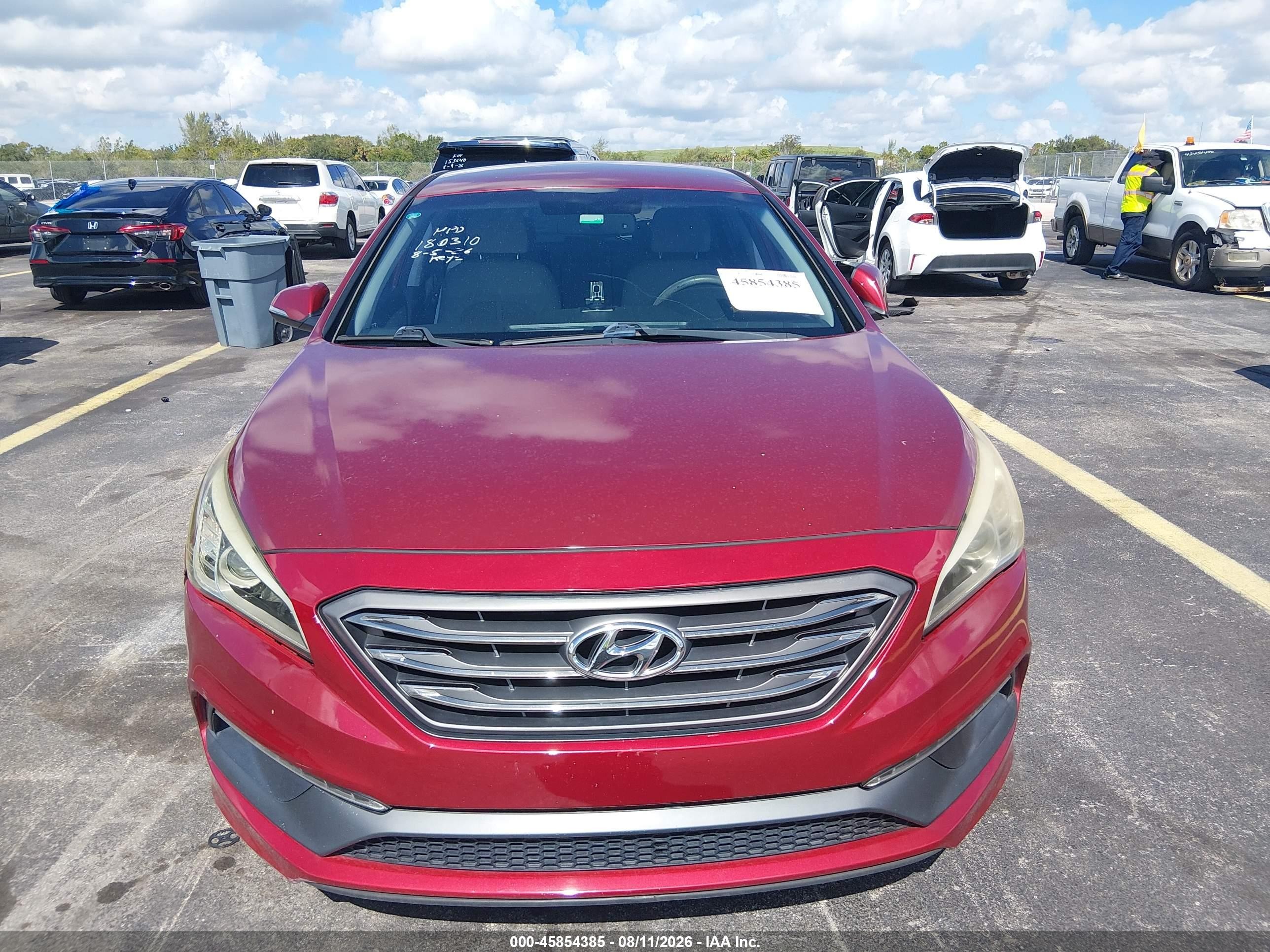 2015 Hyundai Sonata Sport Red vin: 5NPE34AF9FH180310