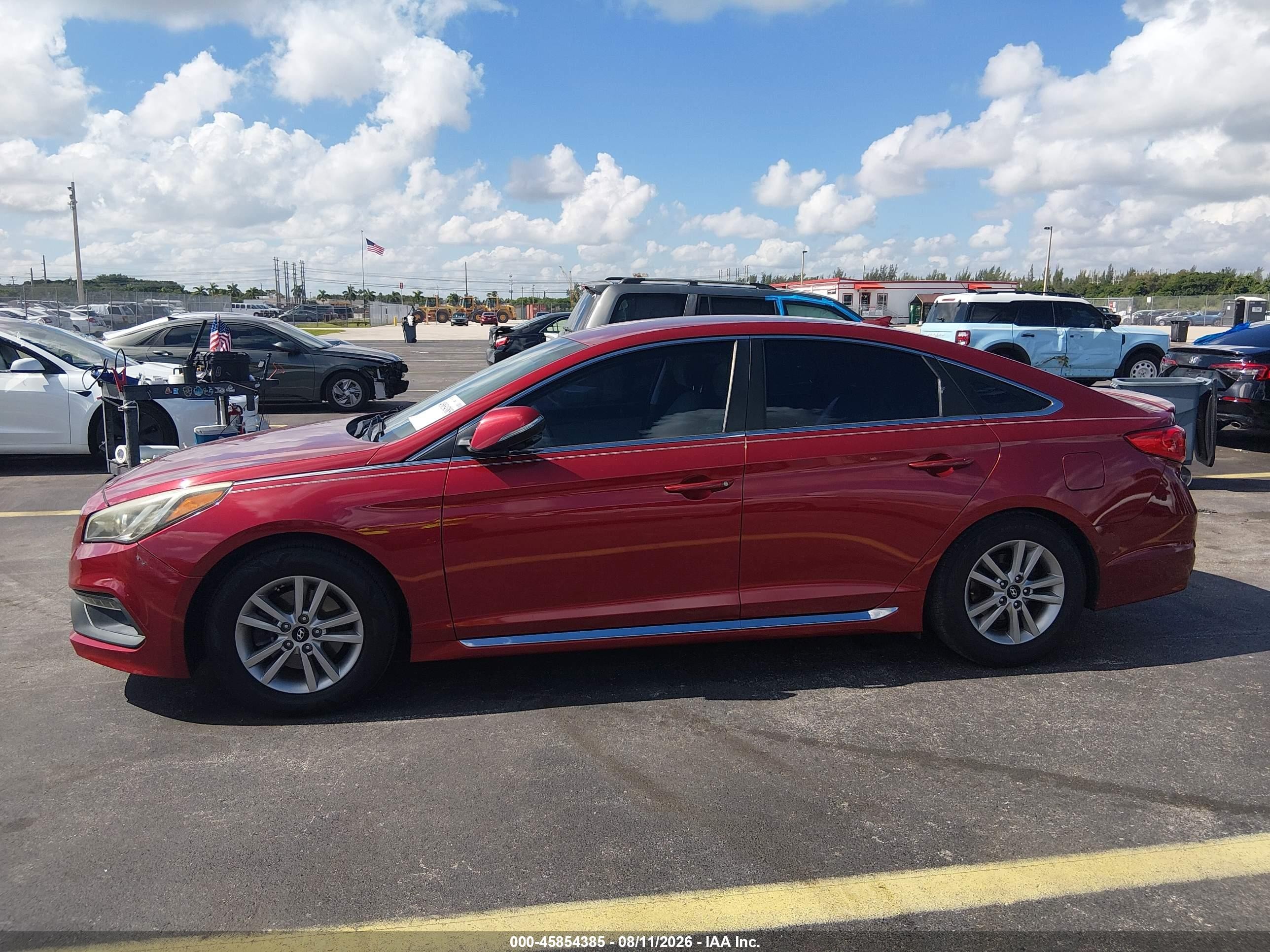 2015 Hyundai Sonata Sport Red vin: 5NPE34AF9FH180310