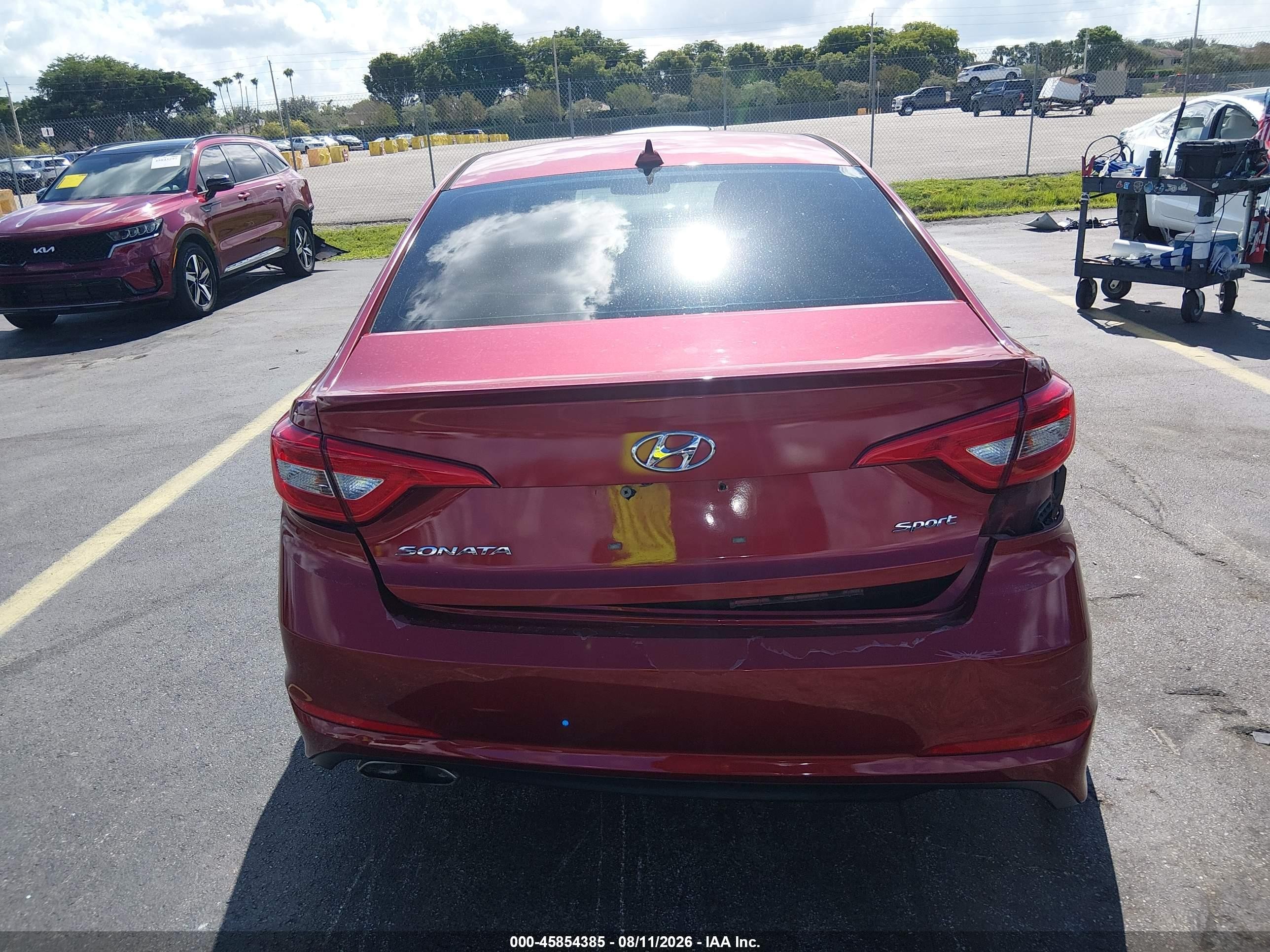 2015 Hyundai Sonata Sport Red vin: 5NPE34AF9FH180310