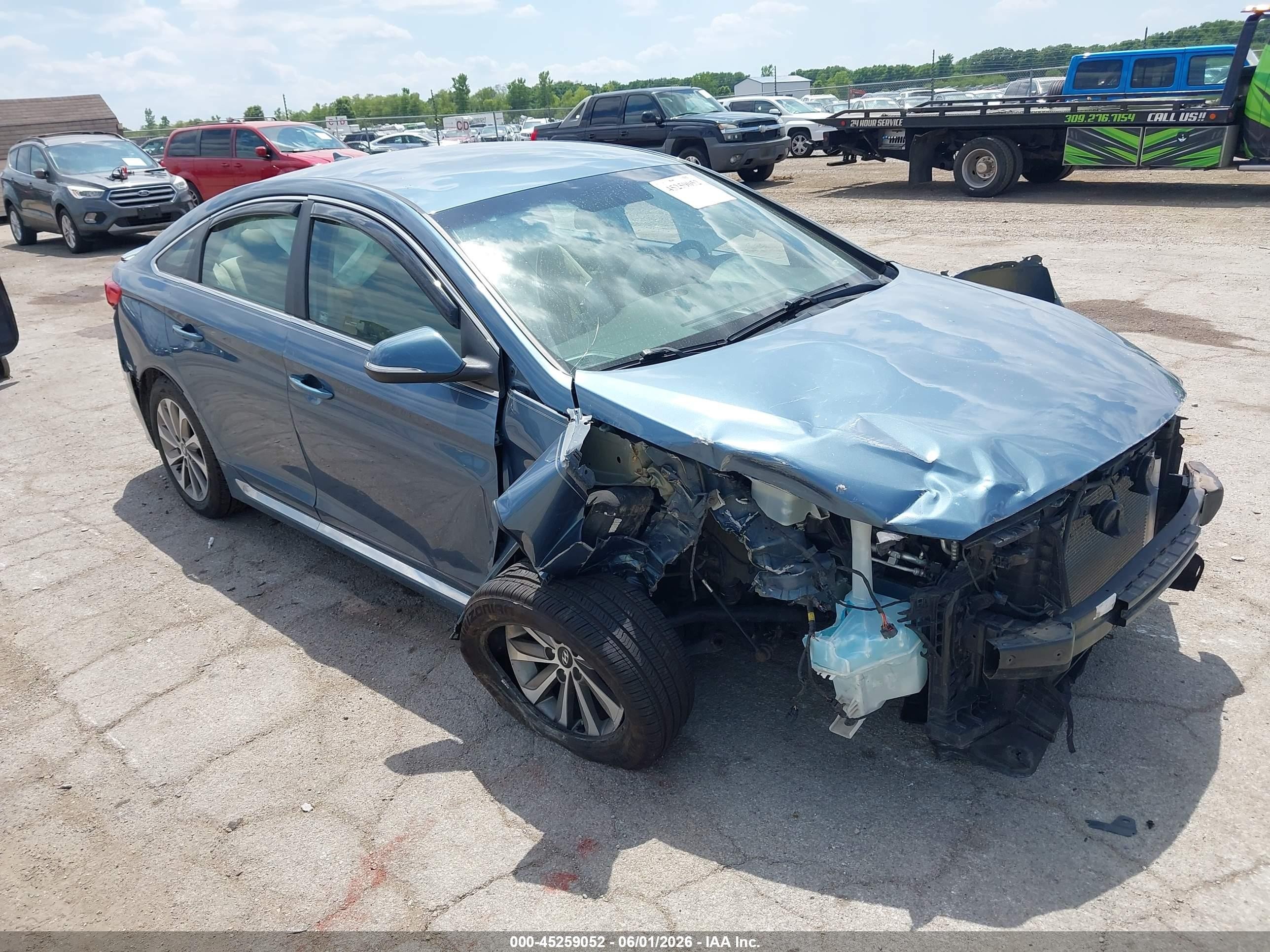 2015 Hyundai Sonata Sport Blue vin: 5NPE34AF9FH212138