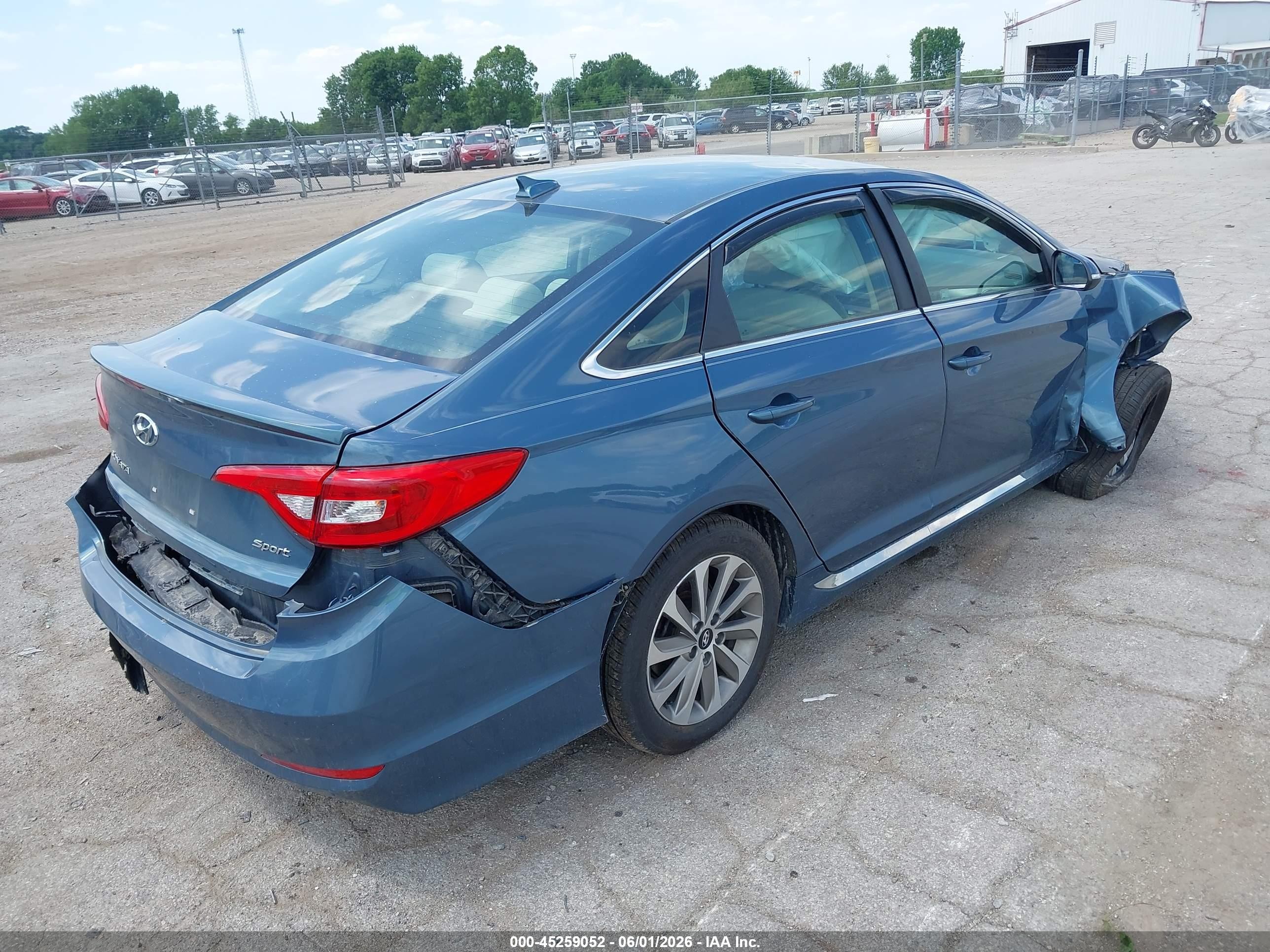 2015 Hyundai Sonata Sport Blue vin: 5NPE34AF9FH212138