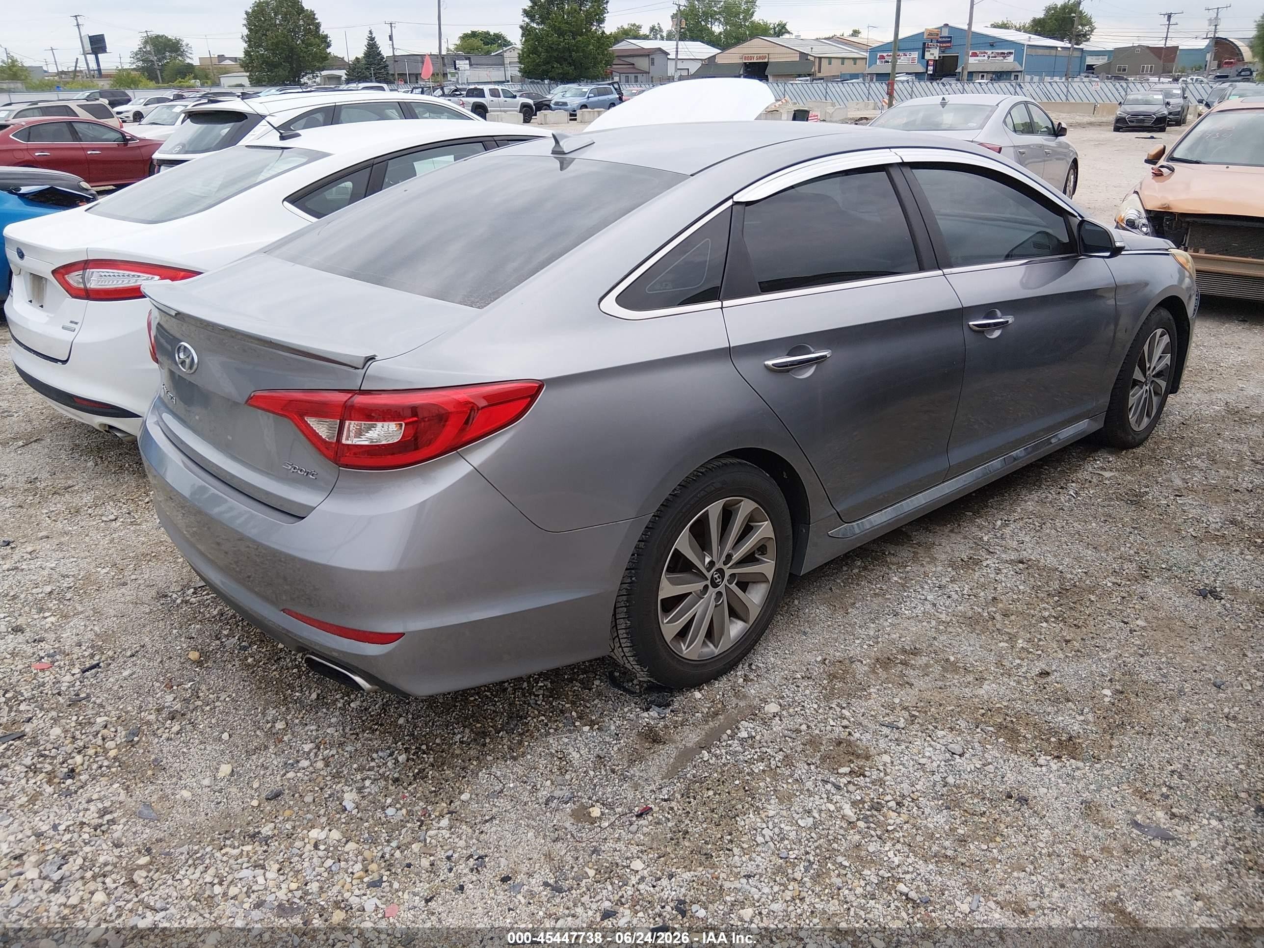 2015 Hyundai Sonata Sport Gray vin: 5NPE34AF9FH223625