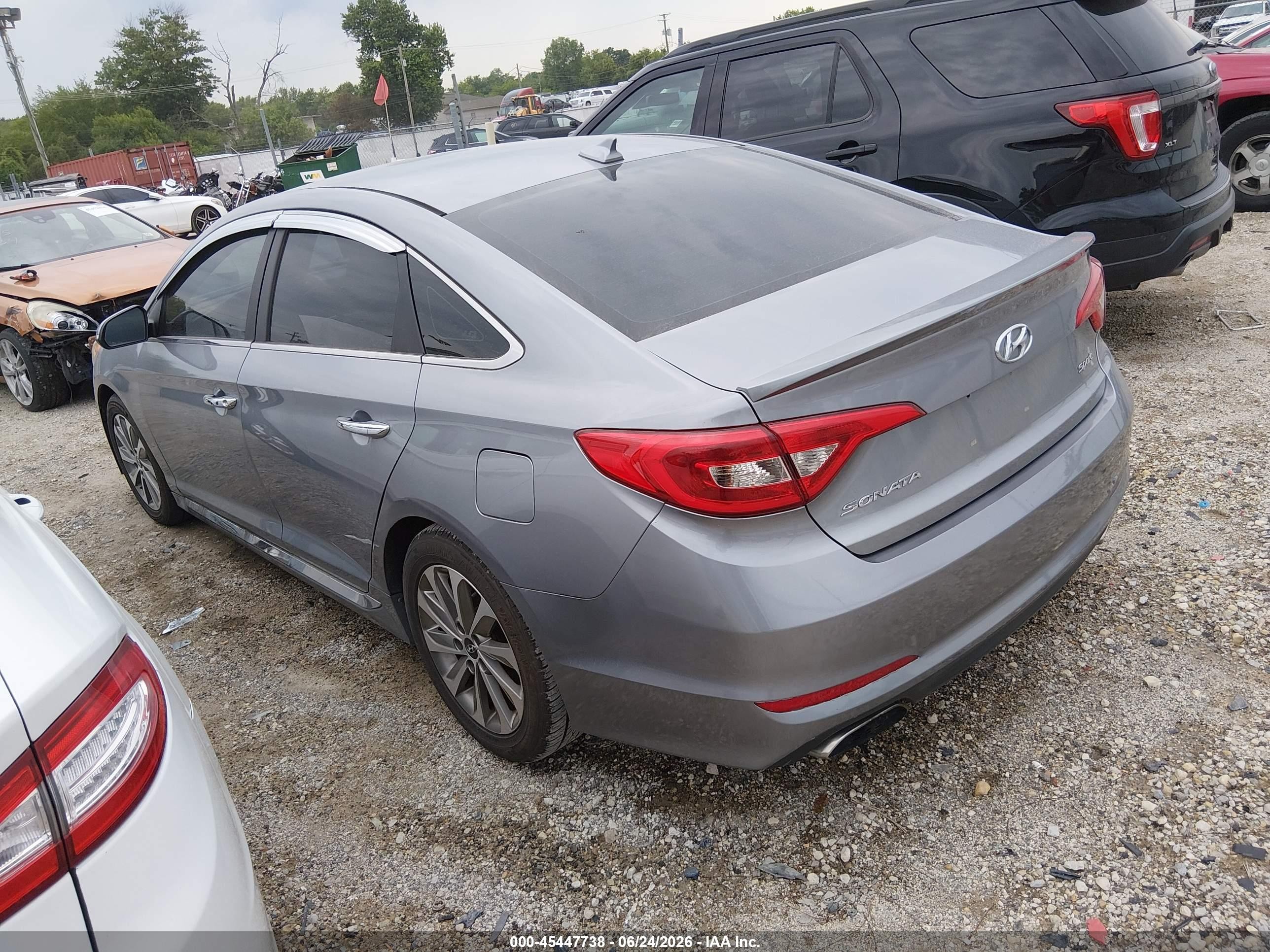 2015 Hyundai Sonata Sport Gray vin: 5NPE34AF9FH223625