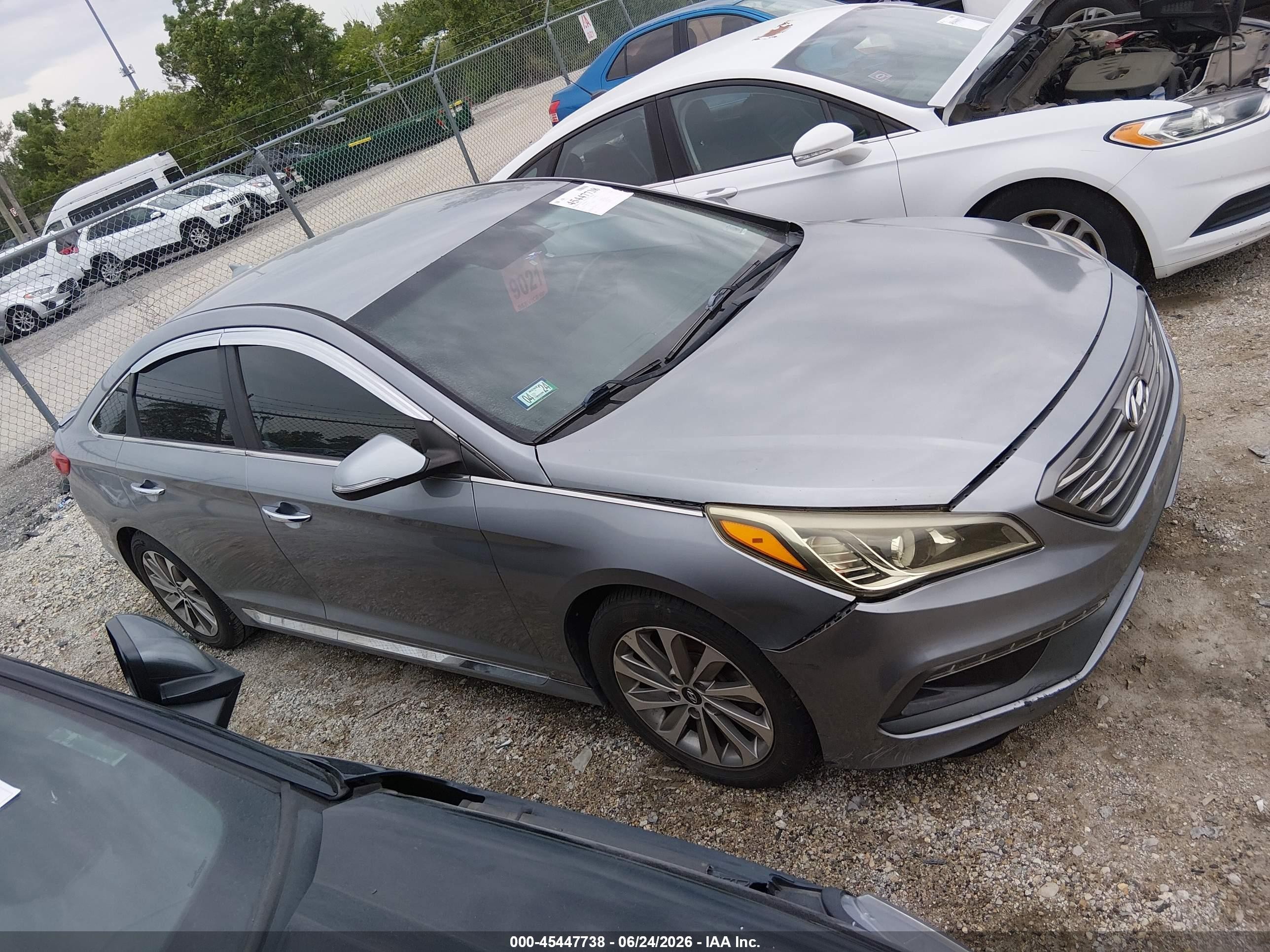 2015 Hyundai Sonata Sport Gray vin: 5NPE34AF9FH223625