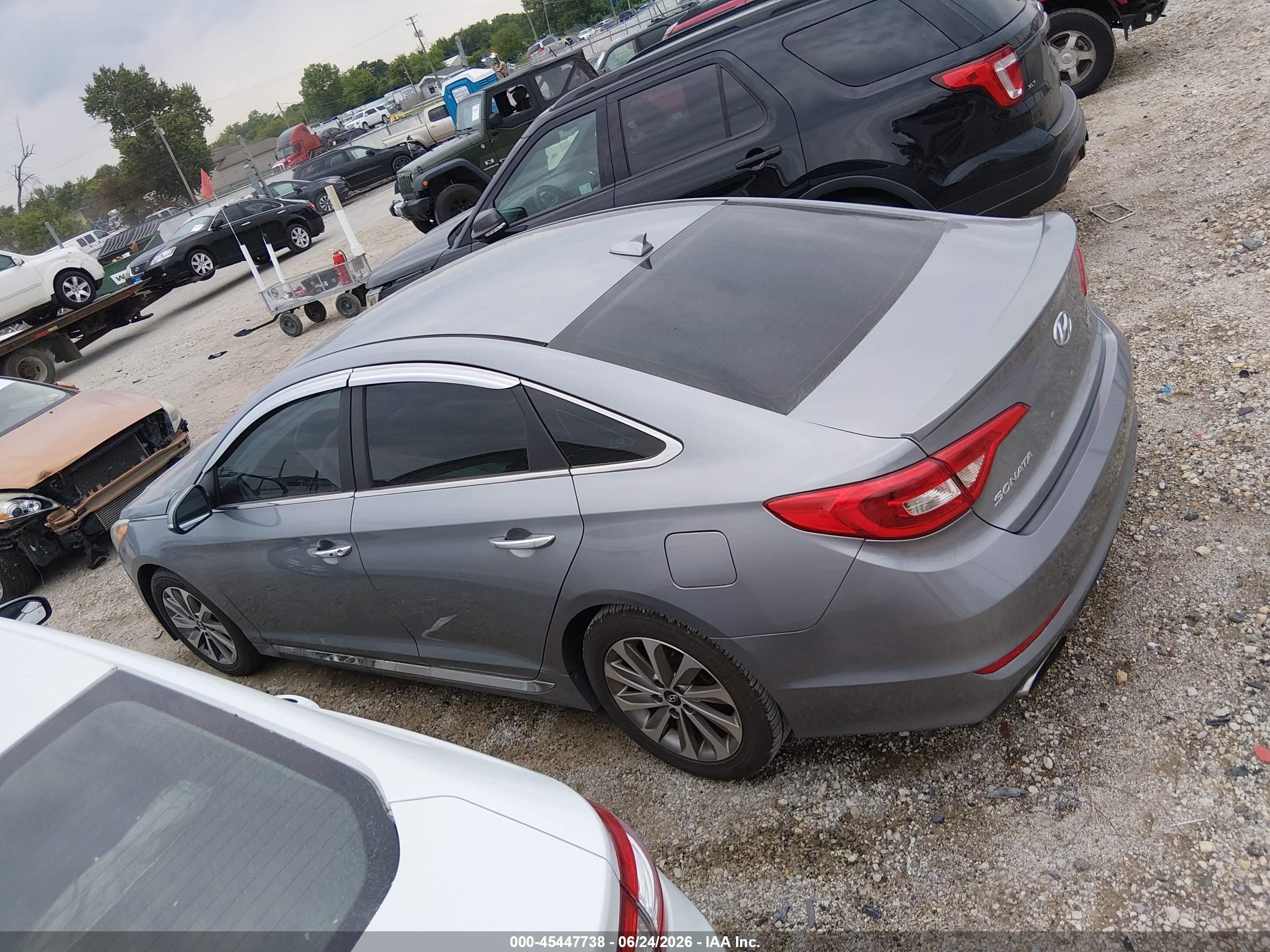 2015 Hyundai Sonata Sport Gray vin: 5NPE34AF9FH223625