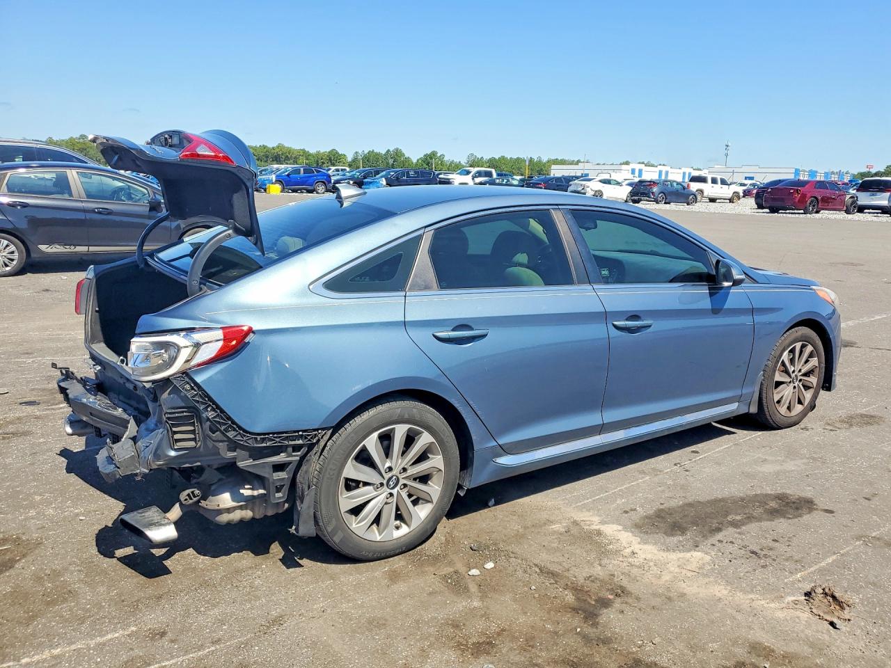 2015 Hyundai Sonata Sport Blue vin: 5NPE34AF9FH224807