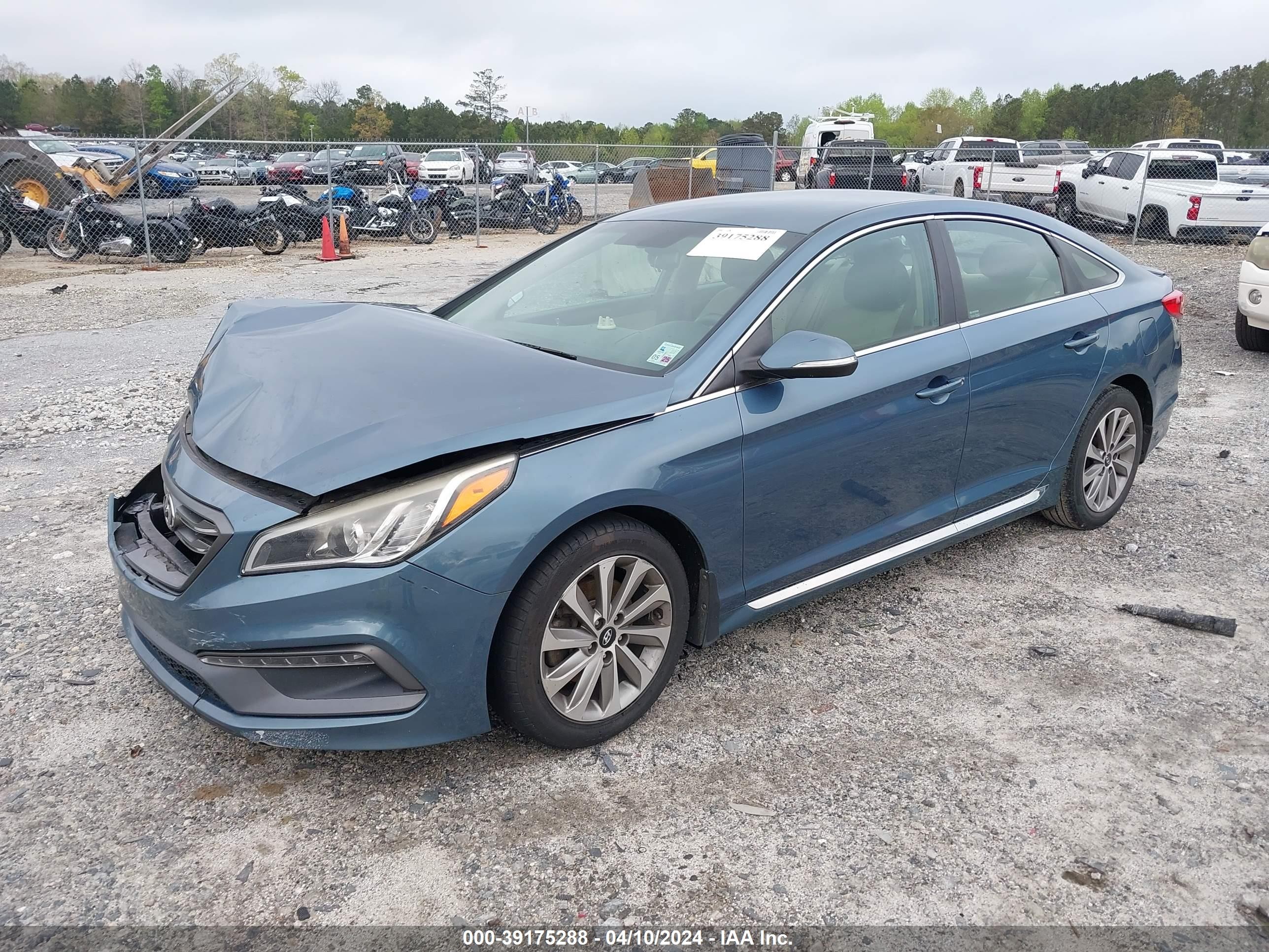 2015 Hyundai Sonata Sport Blue vin: 5NPE34AF9FH238397