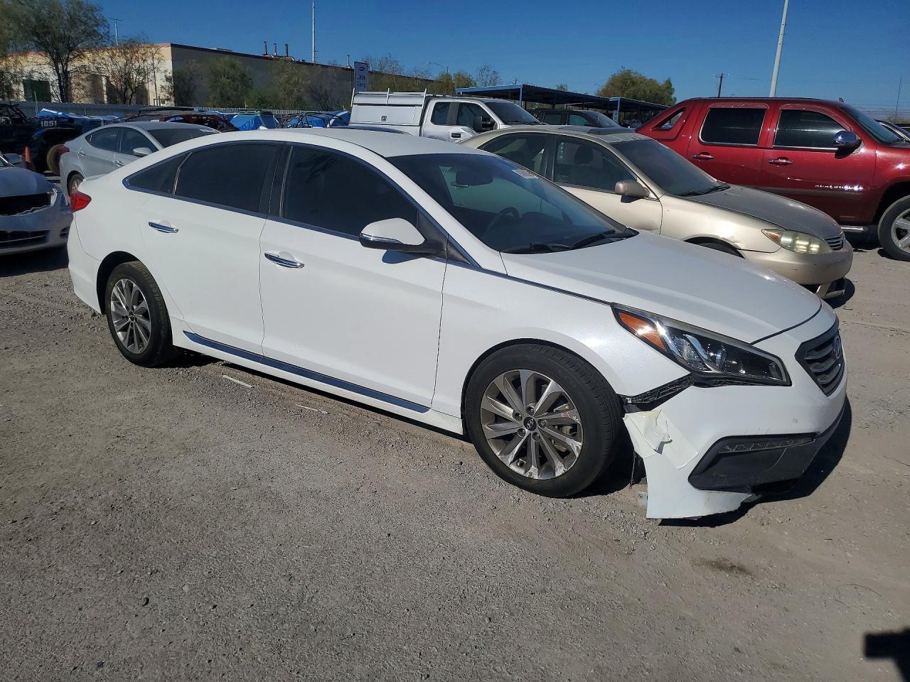 2015 Hyundai Sonata Sport White vin: 5NPE34AF9FH244703