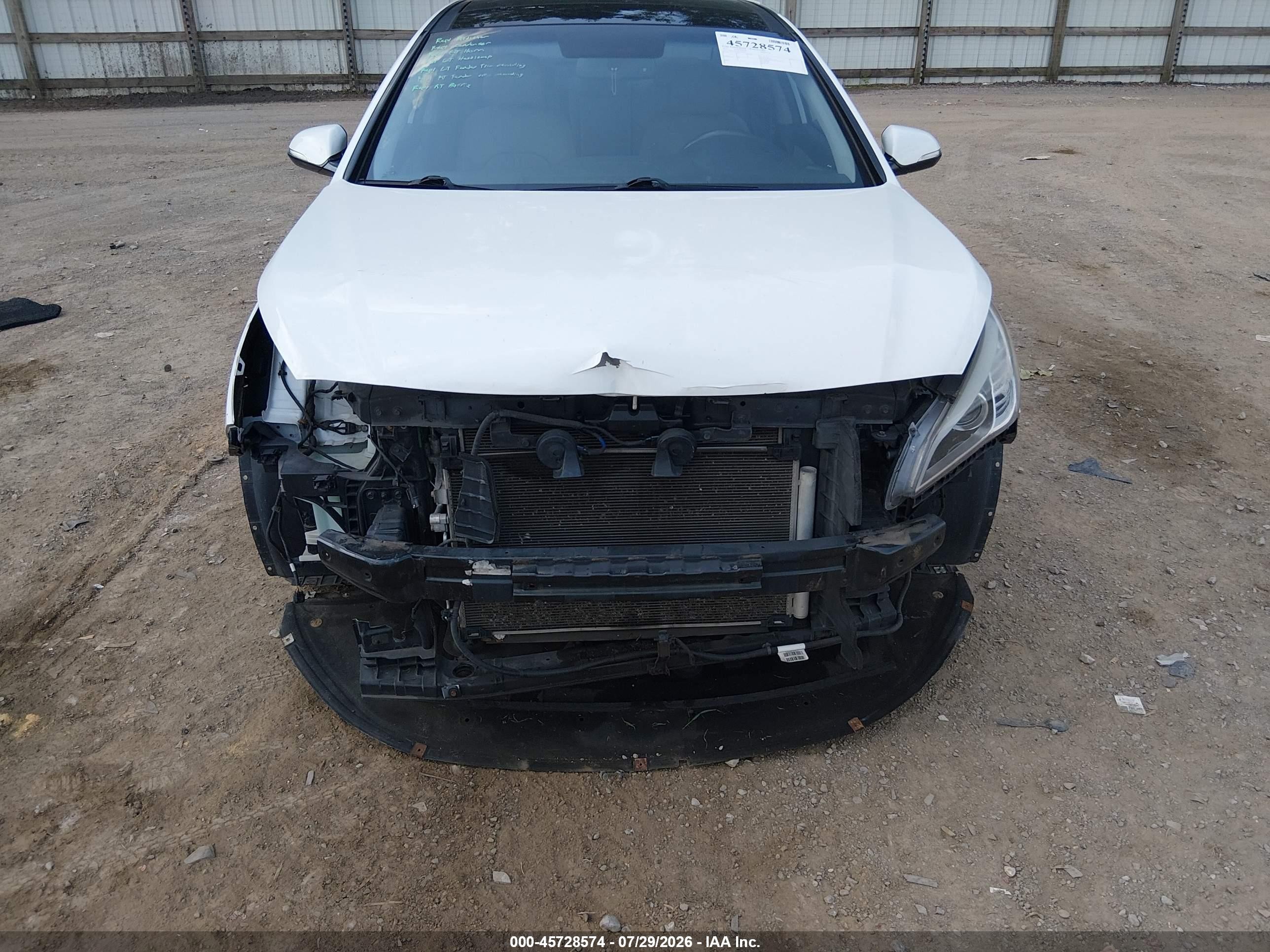2015 Hyundai Sonata Limited White vin: 5NPE34AF9FH250436