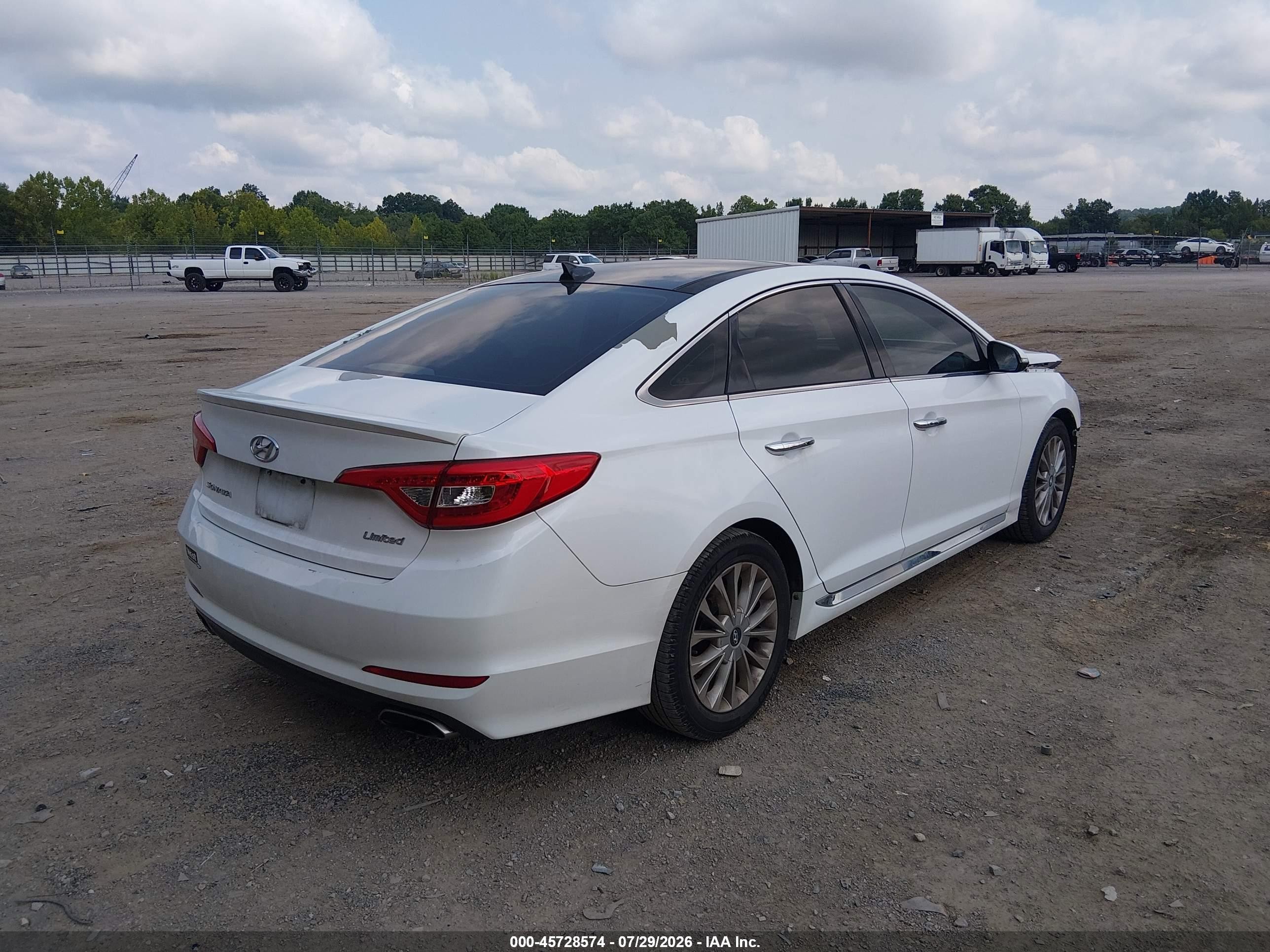 2015 Hyundai Sonata Limited White vin: 5NPE34AF9FH250436