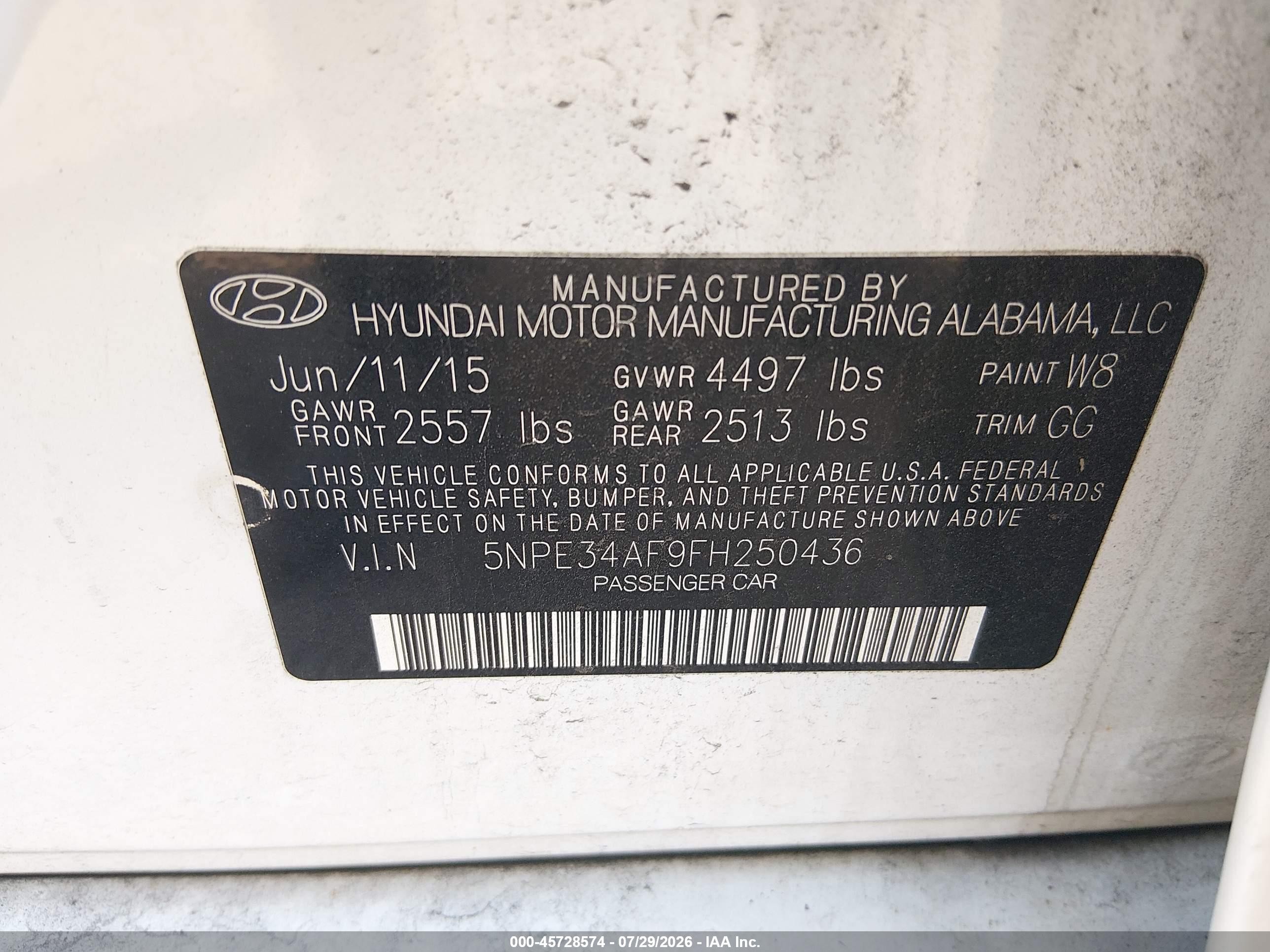 2015 Hyundai Sonata Limited White vin: 5NPE34AF9FH250436