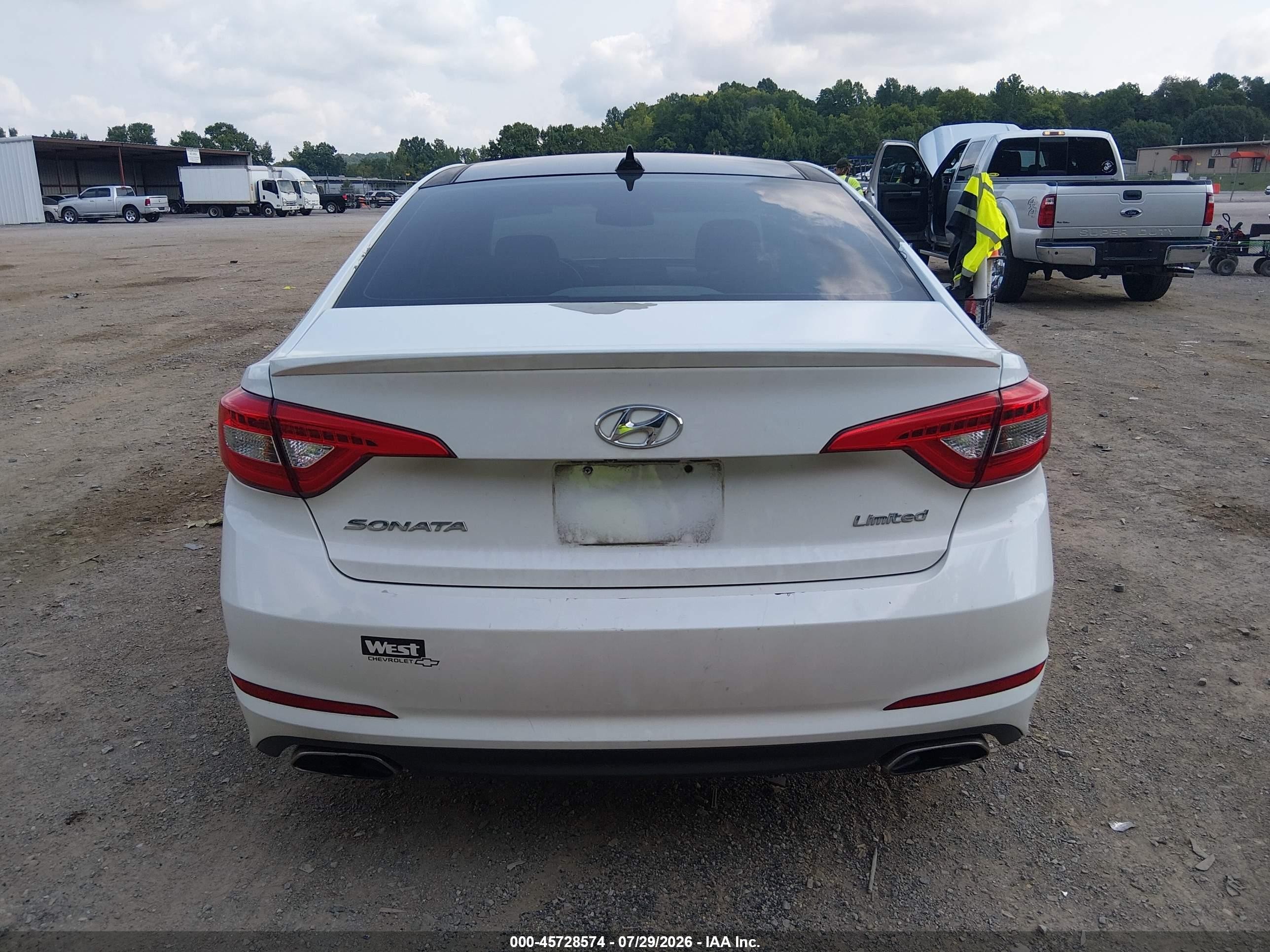 2015 Hyundai Sonata Limited White vin: 5NPE34AF9FH250436
